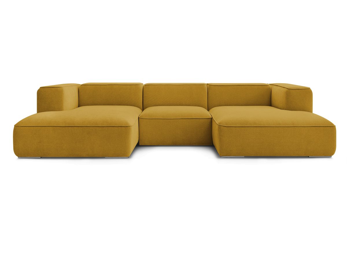 Bobochic Zephyr Wohnlandschaft Strukturstoff Gelb