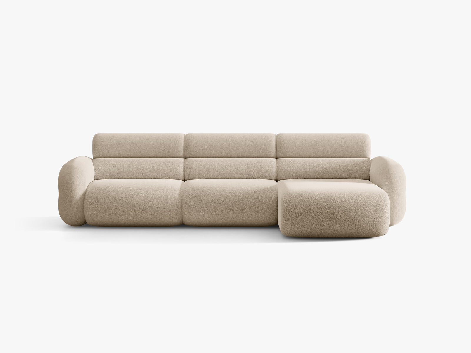 Micadoni Neo Ecksofa 4-Sitzer Rechts Boucle Baloo Beige