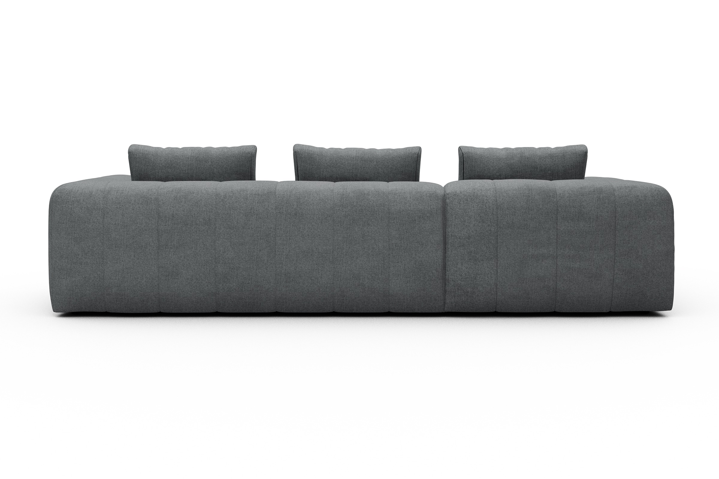 Ecksofa Hugo 2,5-Sitzer Armlehne rechts mit Chaiselongue Casone-Gravel-Grey