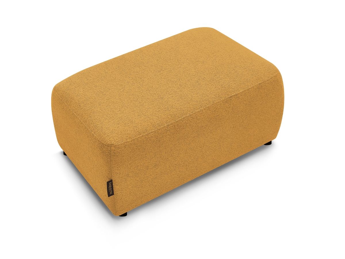 Bobochic Atilla Pouf Melange-Stoff Gelb