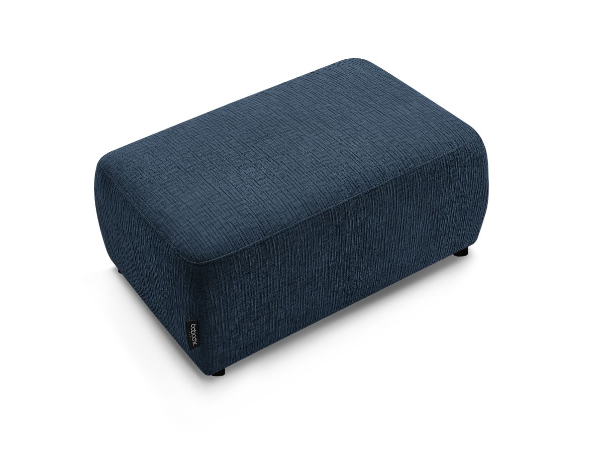 Bobochic Atilla Pouf Strukturstoff Dunkelblau
