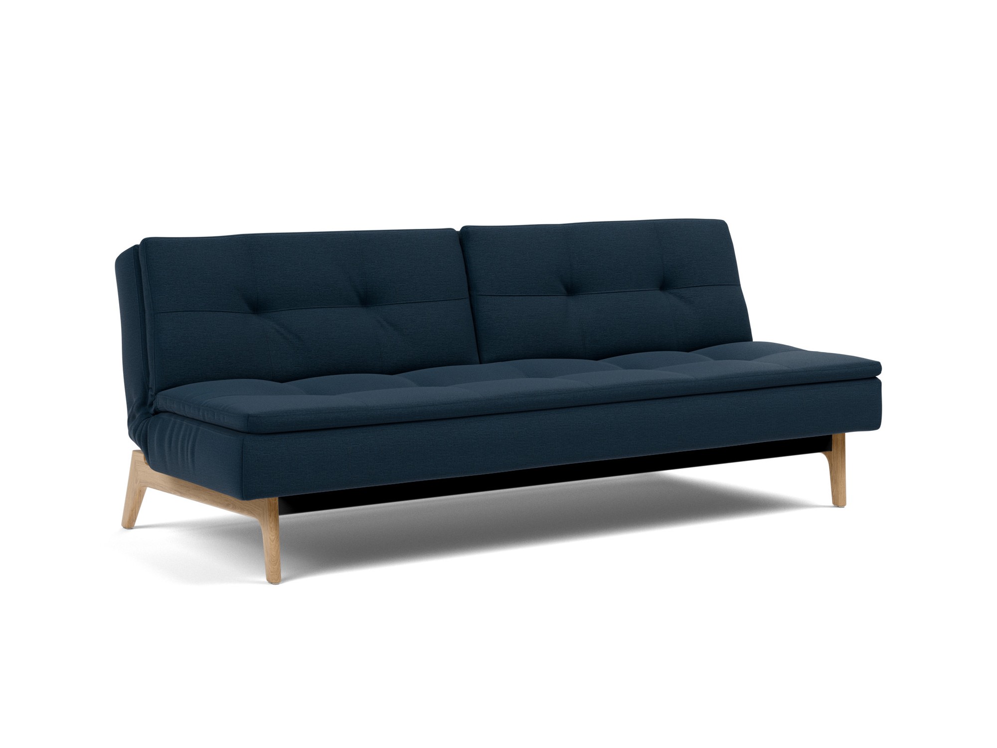 Schlafsofa Dublexo Flachgewebe Mixed Dance 528-Blue Beine Eiche