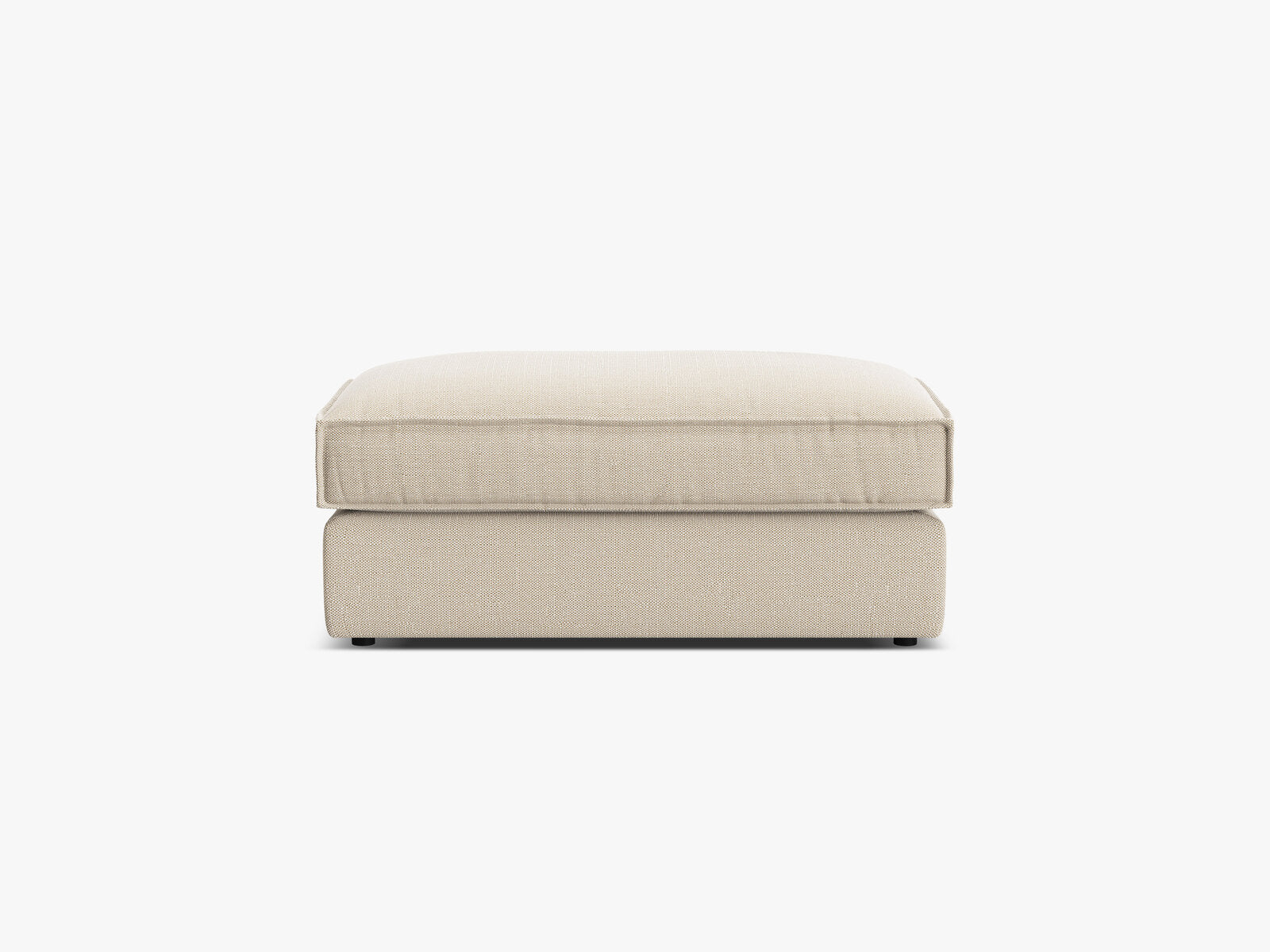 Micadoni Hocker Pola Strukturierter Stoff Babel Beige