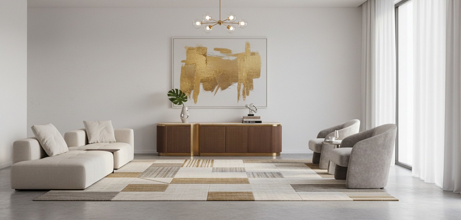 Livin Hill TV-Kommode Stilig Kunstmarmor Walnuss, Platte Hellbeige