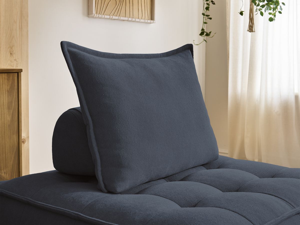 Bobochic Elisa Wohnlandschaft Strukturstoff Dunkelblau