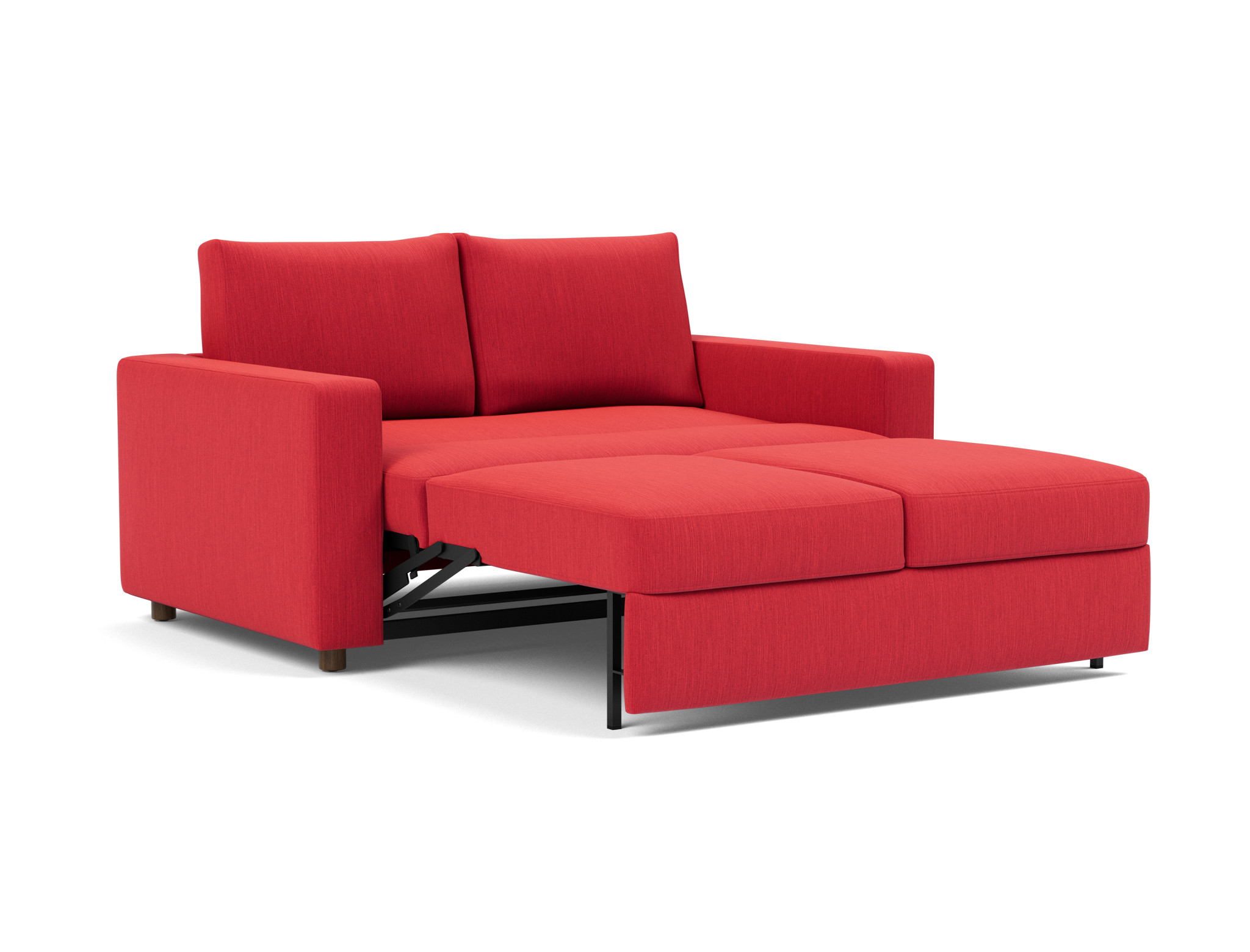Schlafsofa Neah mit Standard-Armlehnen 140 Flachgewebe Elegance 511-Red