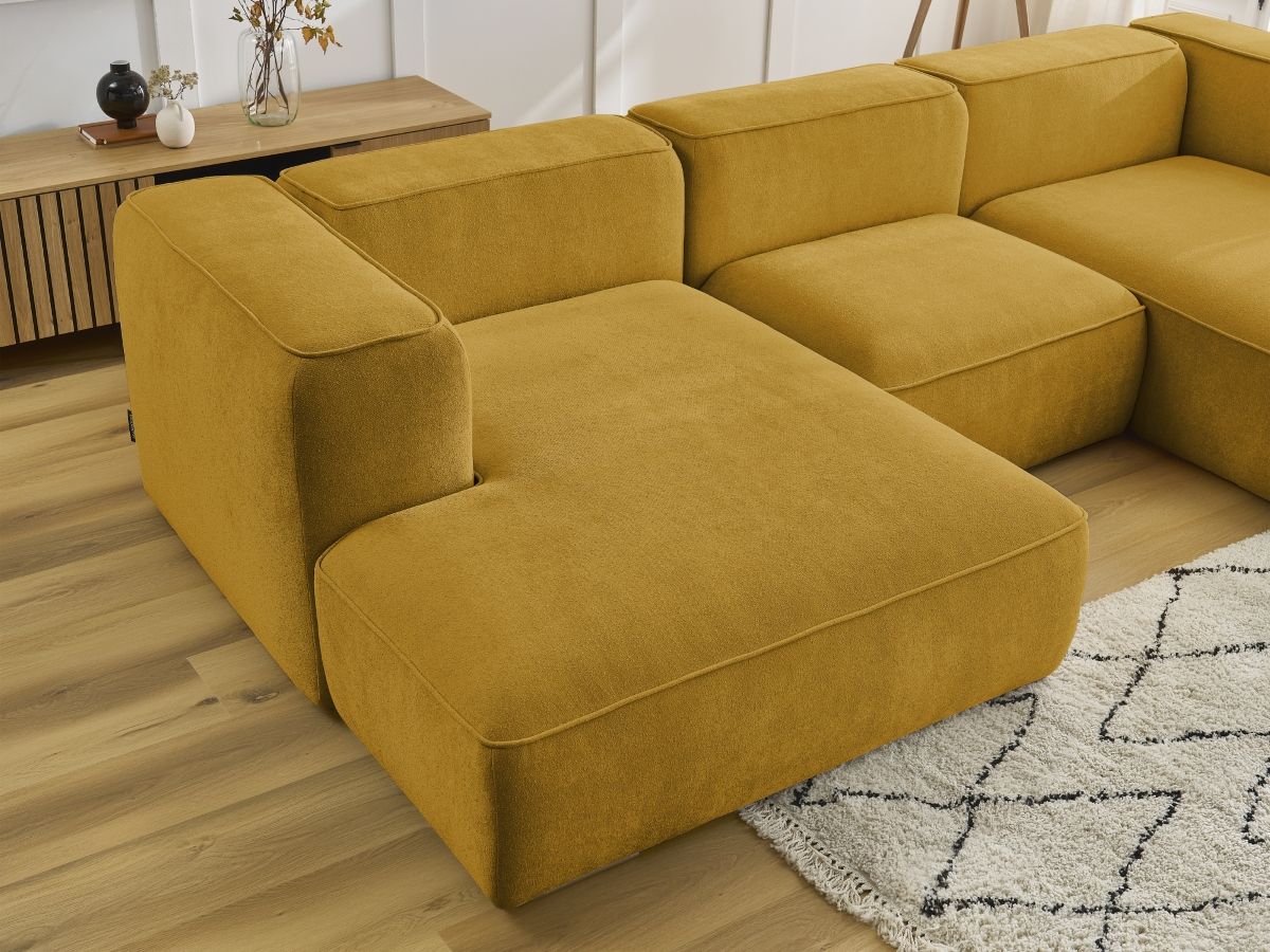 Bobochic Zephyr Wohnlandschaft Strukturstoff Gelb
