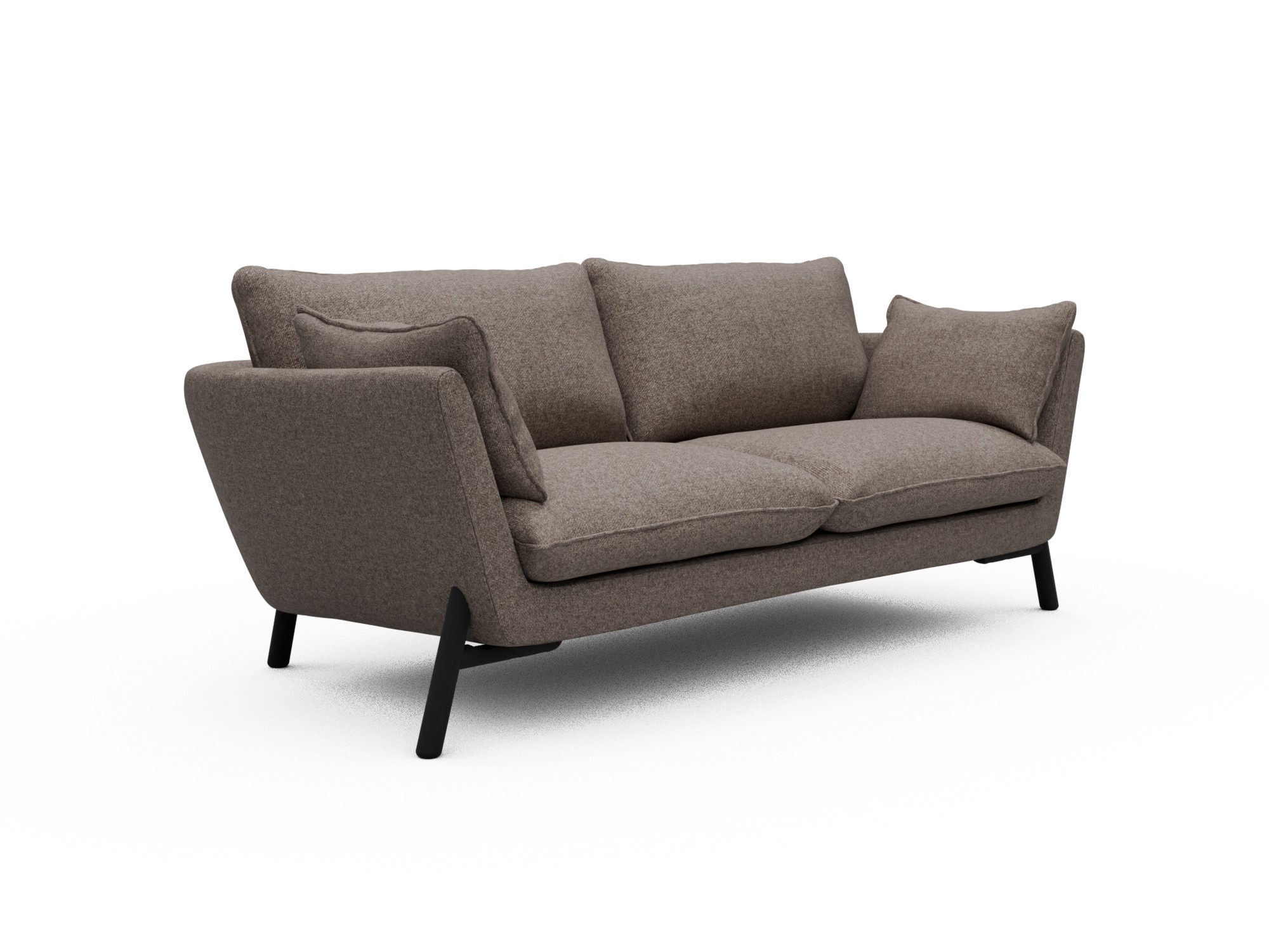 Skandi Home Sofa Emil 2-Sitzer Beinfarbe Eiche Schwarz Sama-Stone moebelfaktor