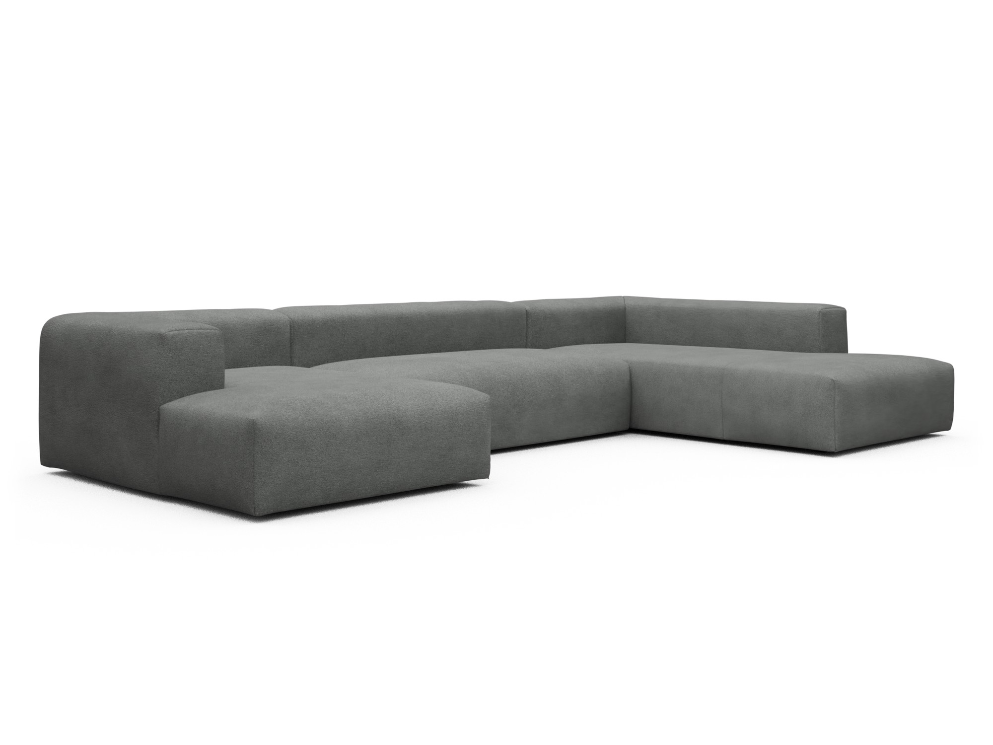 Skandi Home Wohnlandschaft Fred Relax-Ecke rechts mit 2-Sitzer und Chaiselongue links Boucle-Ash-Grey moebelfaktor