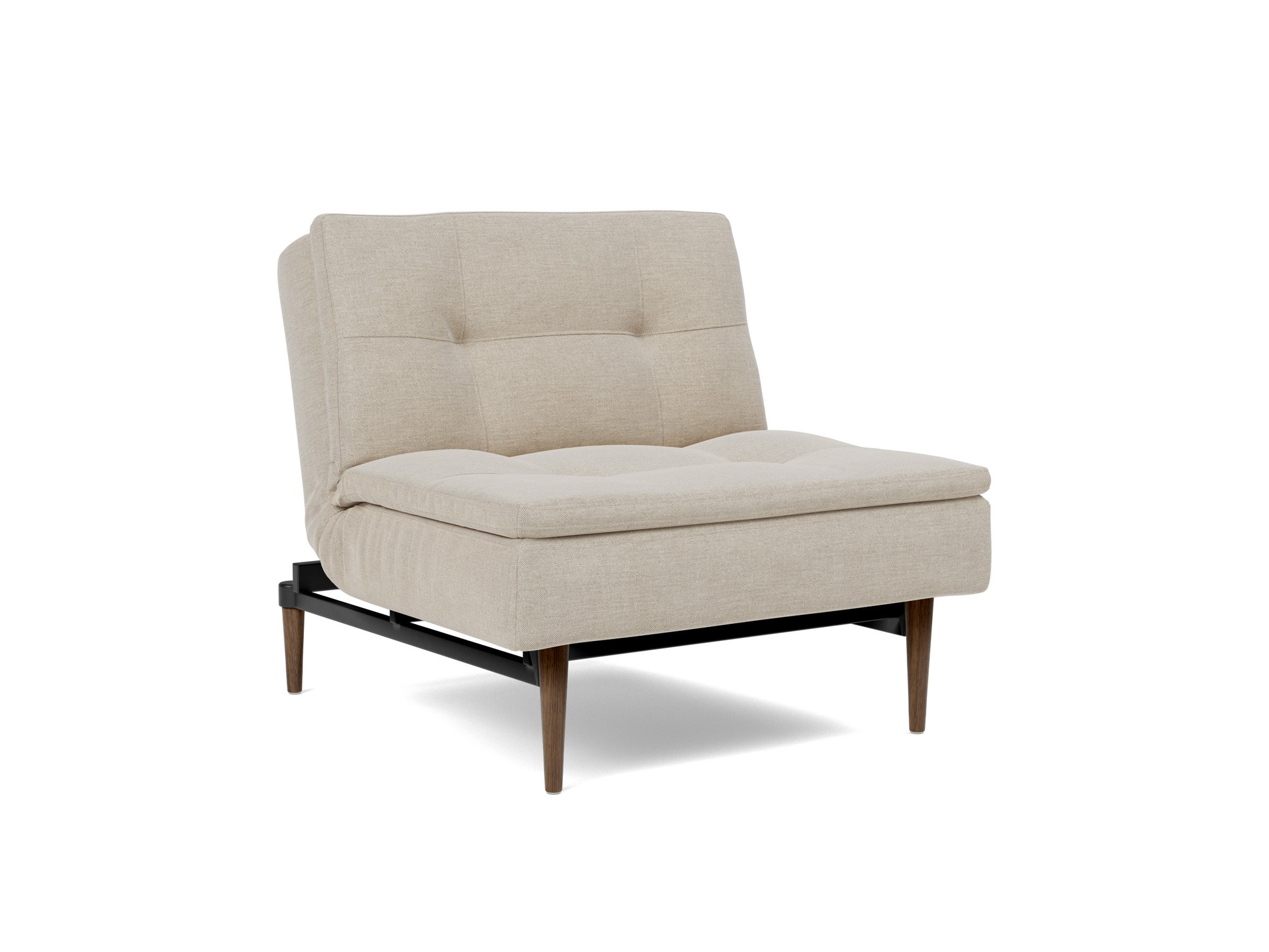 Sessel Dublexo Flachgewebe Phobos 586-Latte Beine Styletto Eiche dunkel