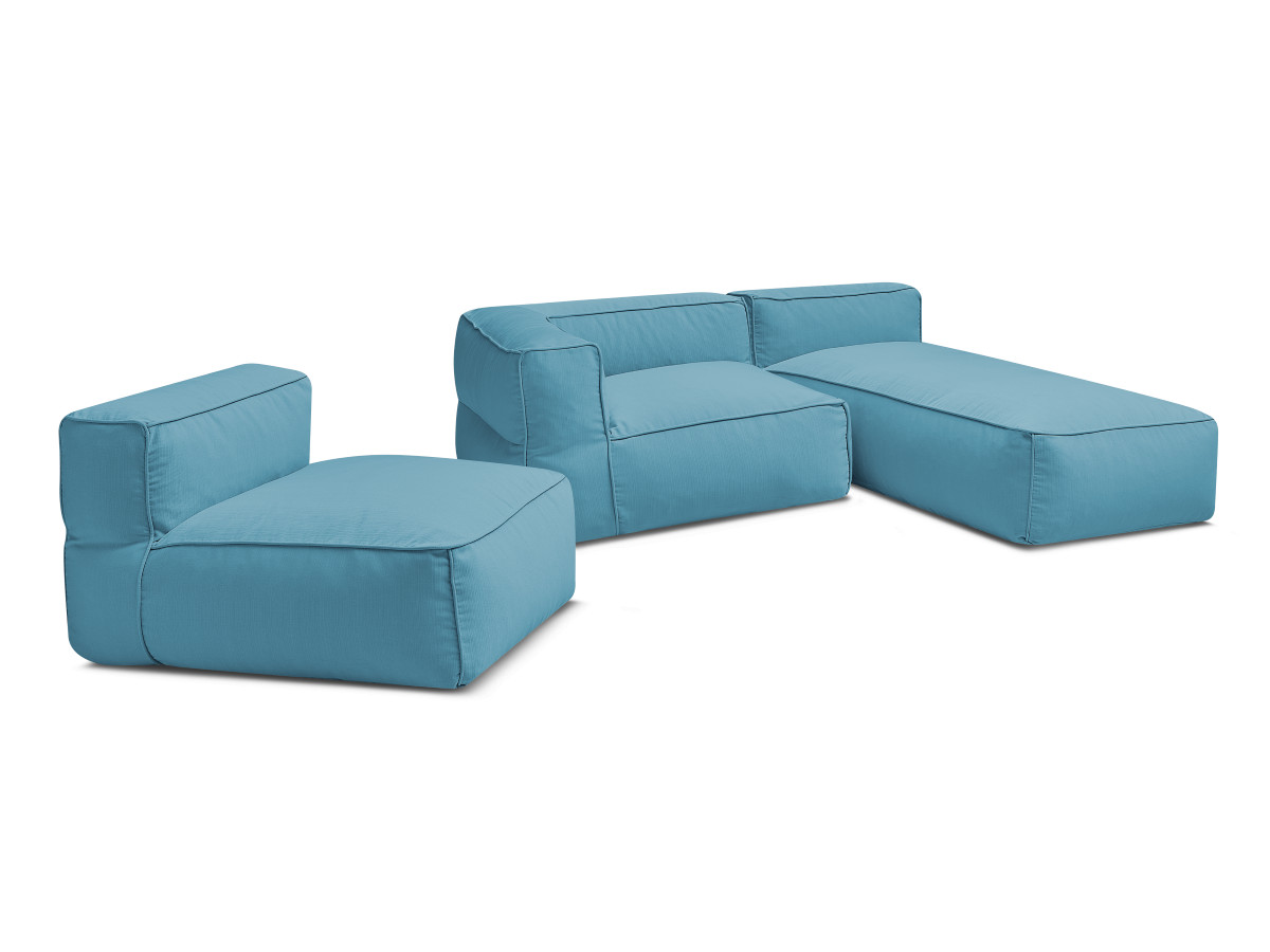 Bobochic Giulia Gartensofa 3-Sitzer 240 × 170 cm Stoff Hellblau