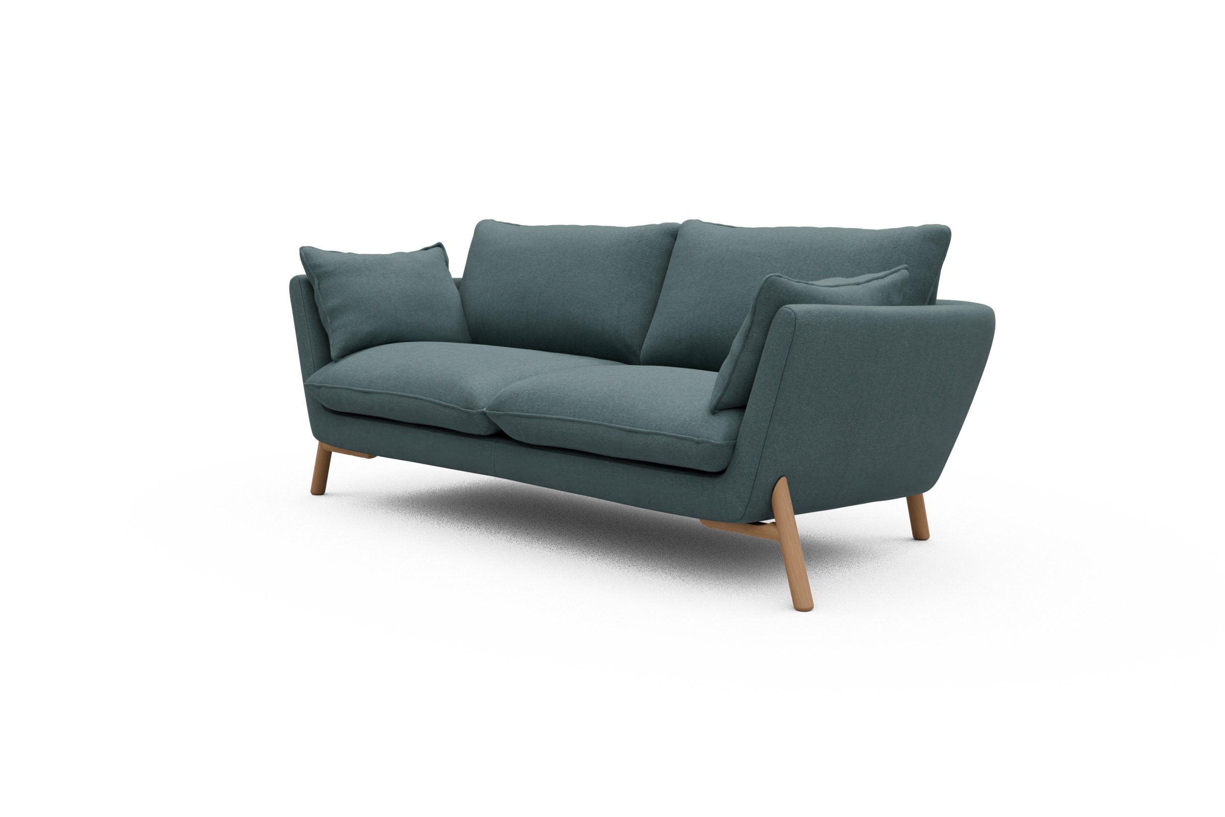 Sofa Emil 2-Sitzer Beinfarbe Eiche Natur Satya-Niagara