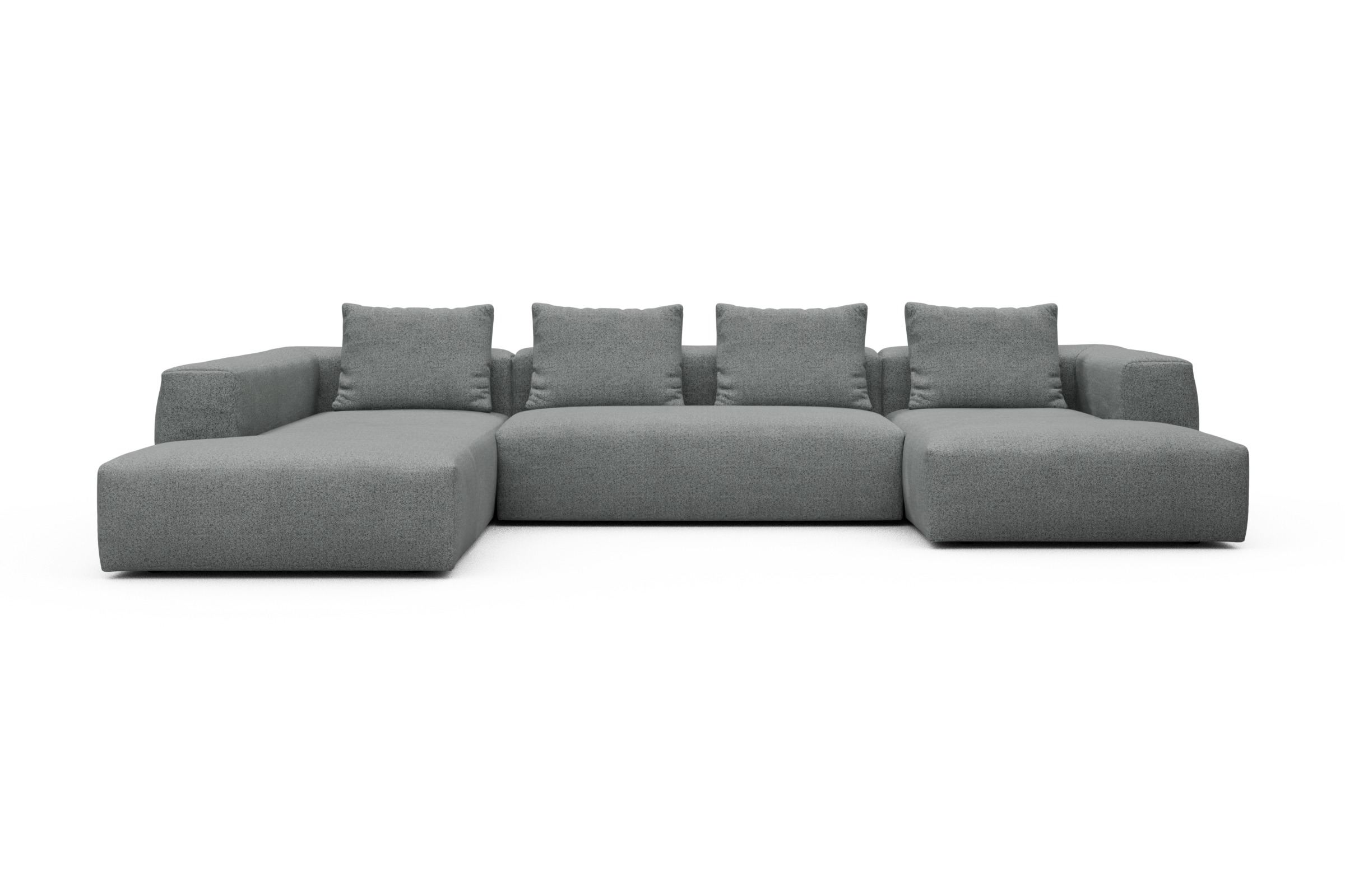 Skandi Home Wohnlandschaft Fred Relax-Ecke links mit 2-Sitzer und Chaiselongue rechts Aivi-Gravet-Grey moebelfaktor