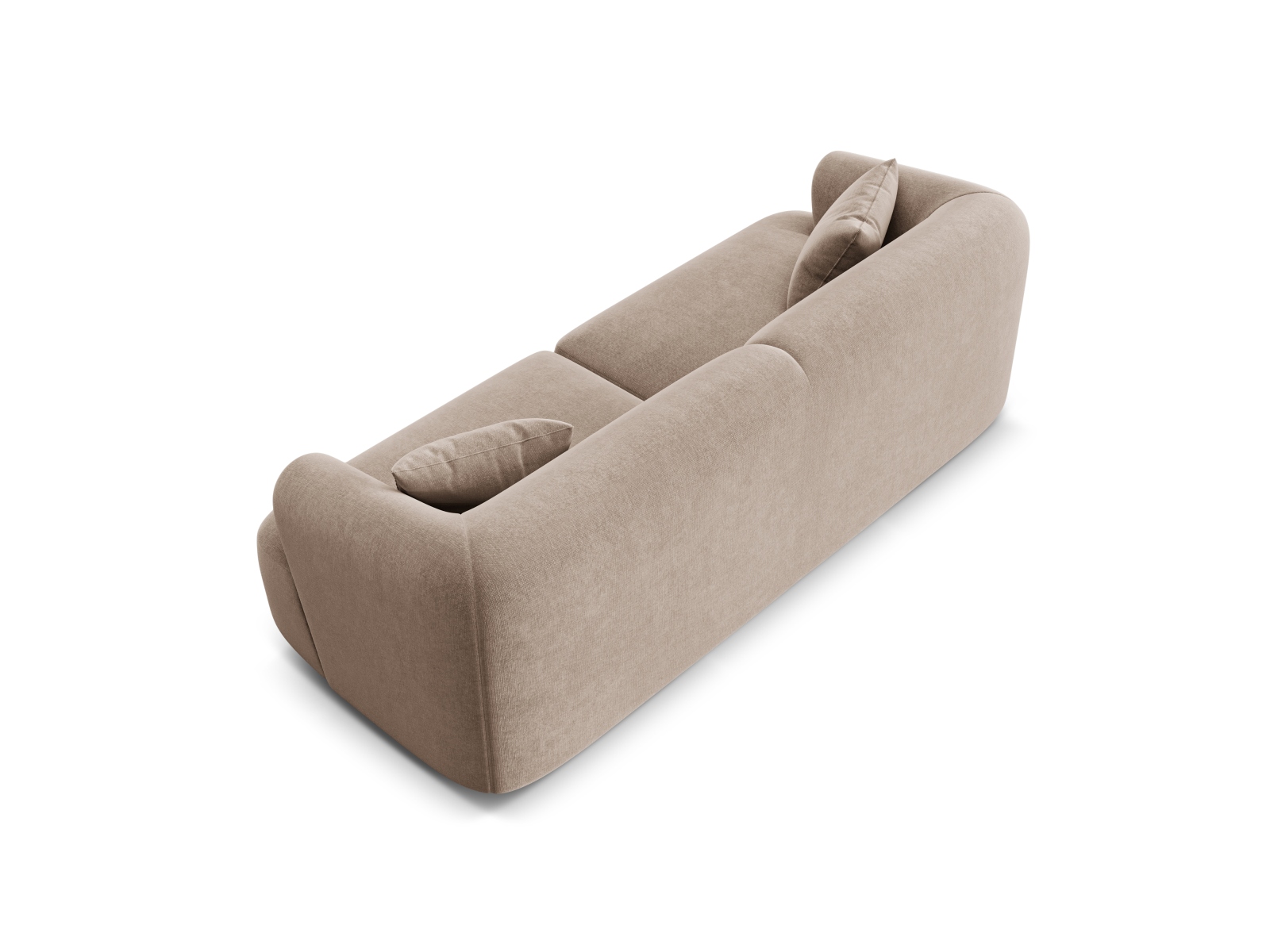 Cosmopolitan Design Sofa Campi 3-Sitzer Samt Vogue Dunkelbeige