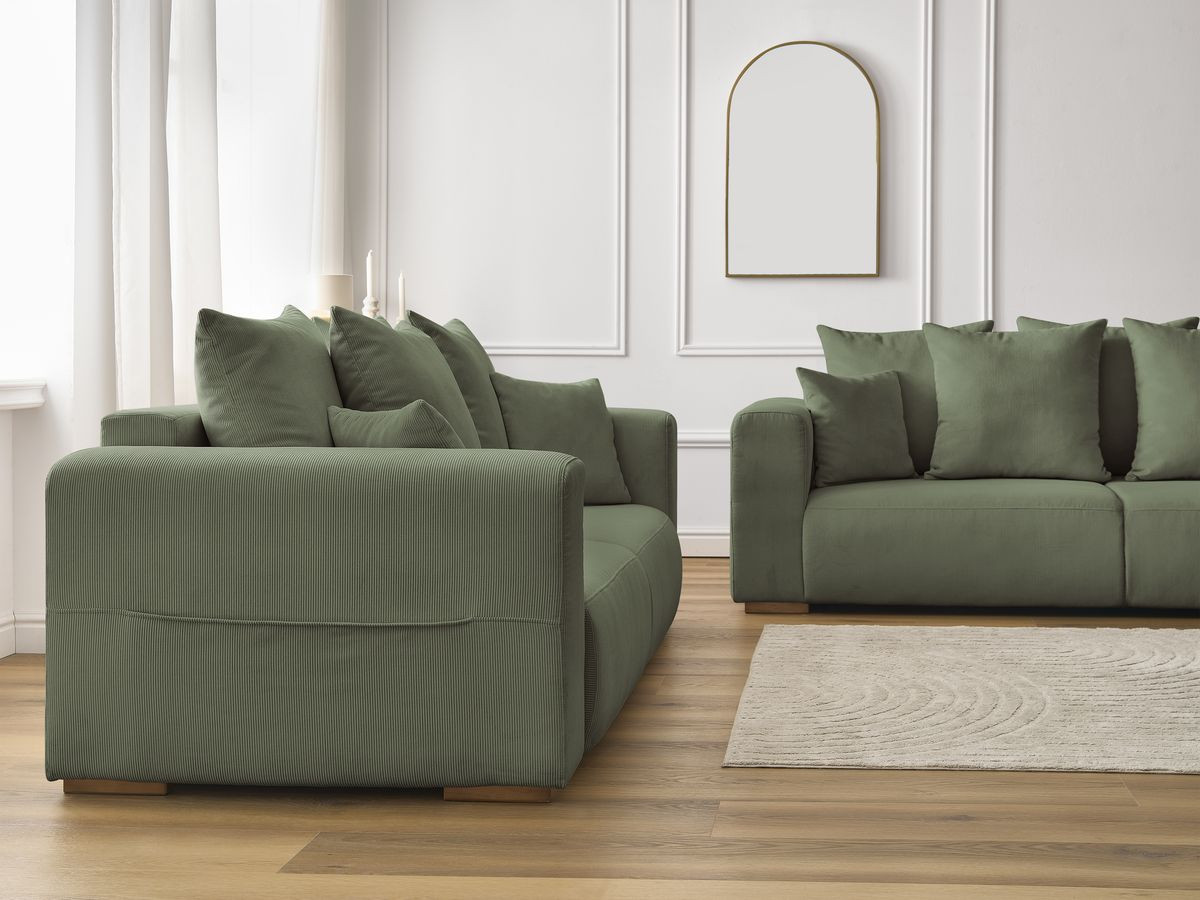 Bobochic Sidonie Sofa 5-Sitzer Cordsamt Grün