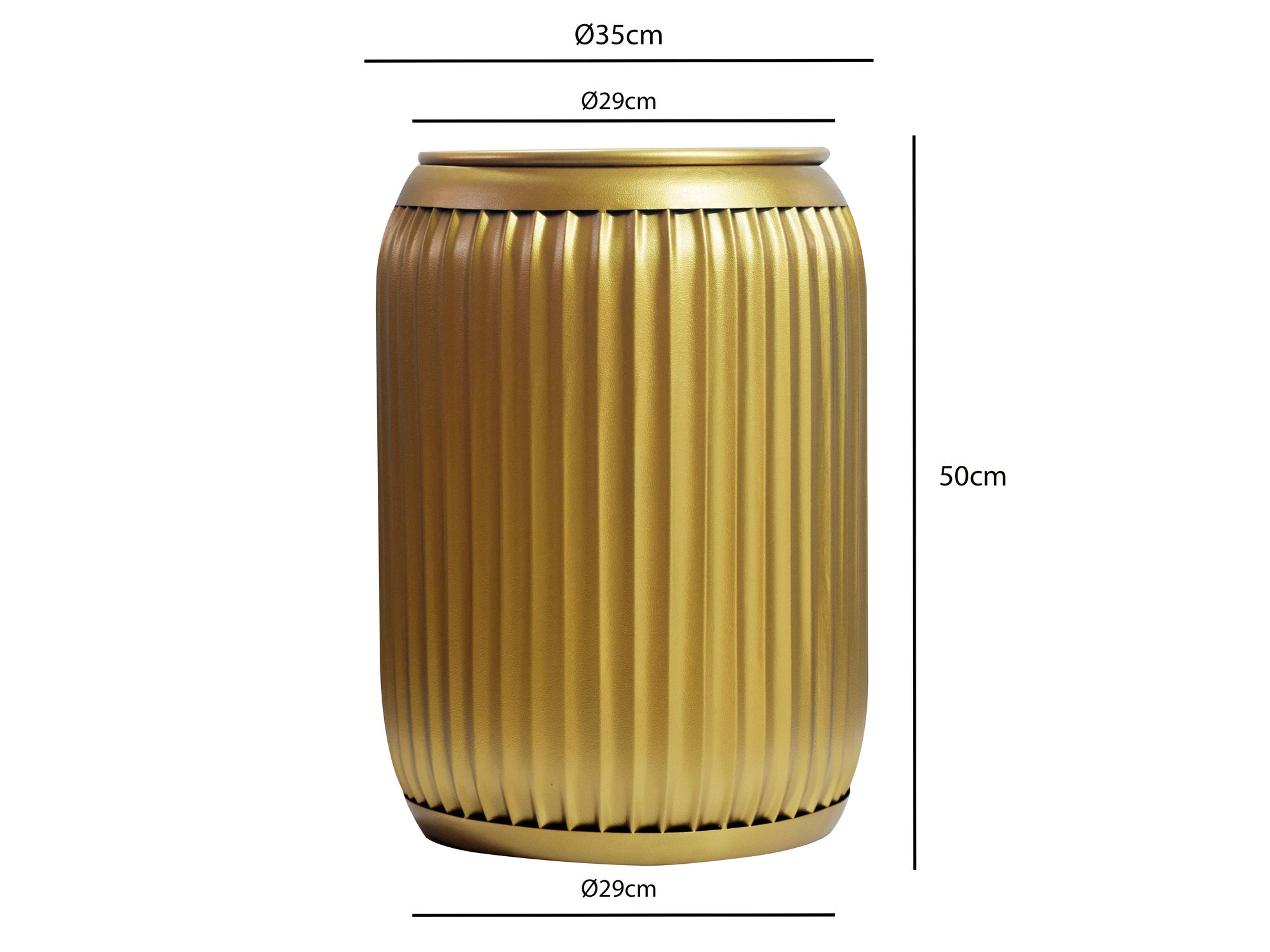 Beistelltisch Laerdal Metall Gold Ø 35 cm