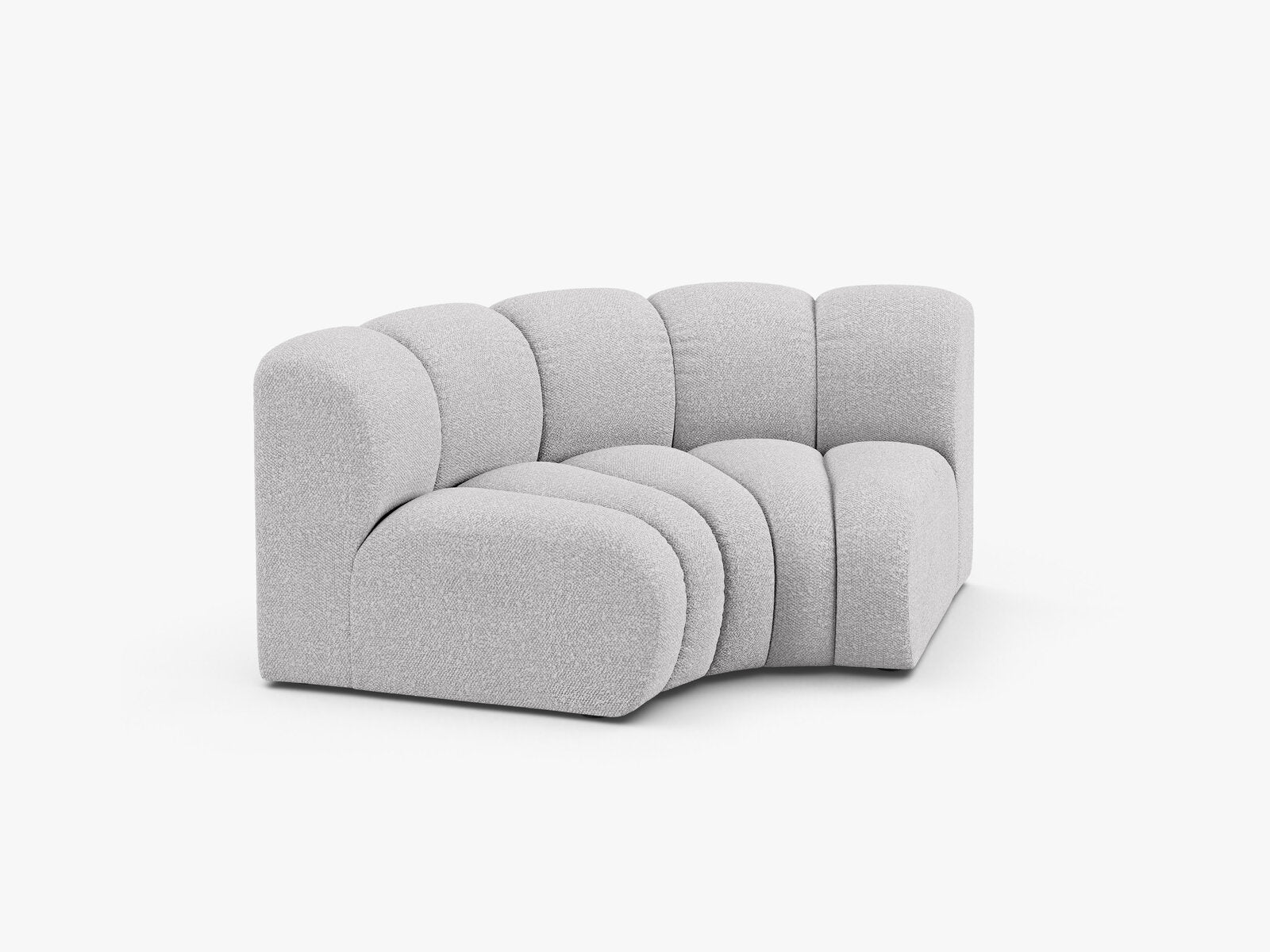 Micadoni rundes Eckmodul Lupine Boucle Baloo Hellgrau