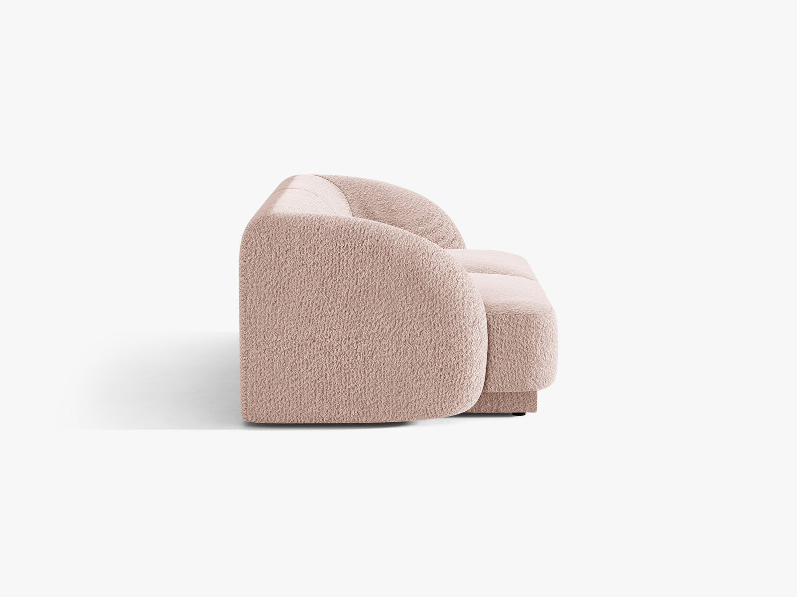 Micadoni Sofa Miley 2-Sitzer Boucle Baloo Puderrosa