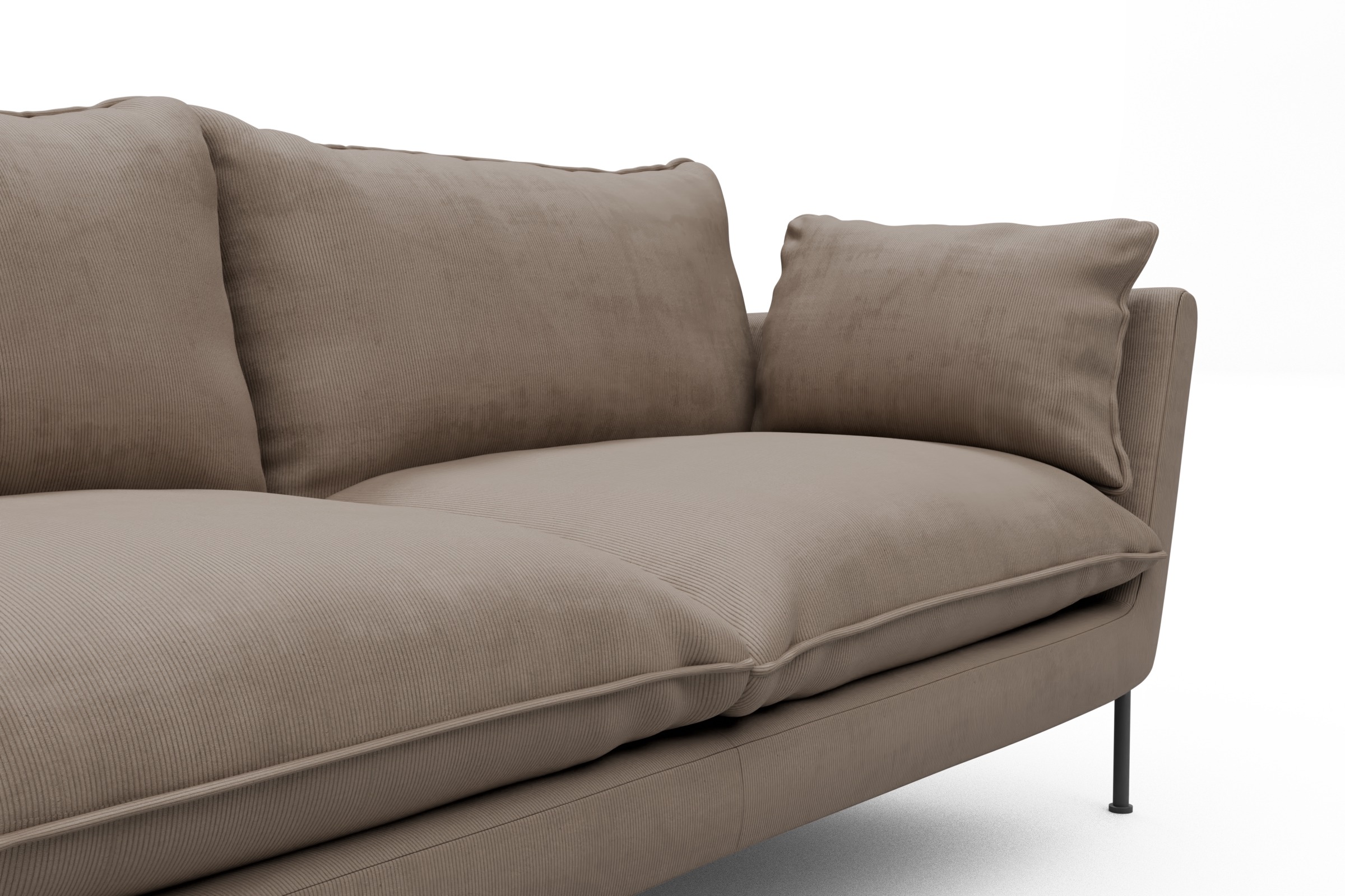 Sofa Anton PREMIUM 2-Sitzer Cordufine-Beige