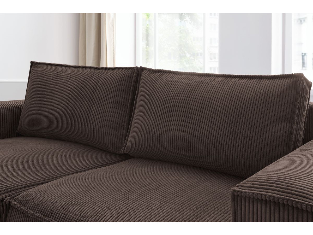 Bobochic Nihad Ecksofa Cordsamt Braun Ecke links