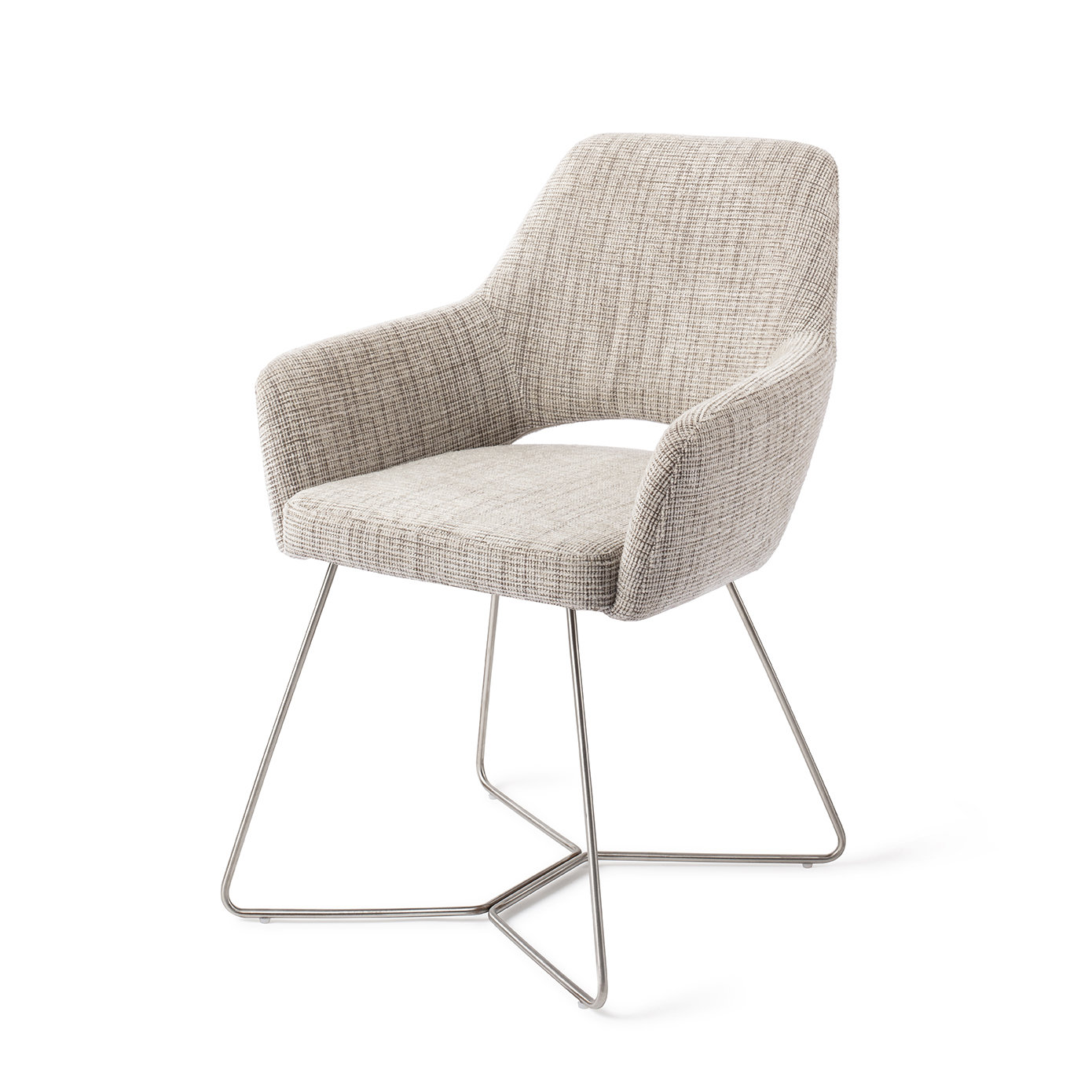 Jesper Home Esszimmerstuhl Yanai Caramel Grid Beehive Stahl