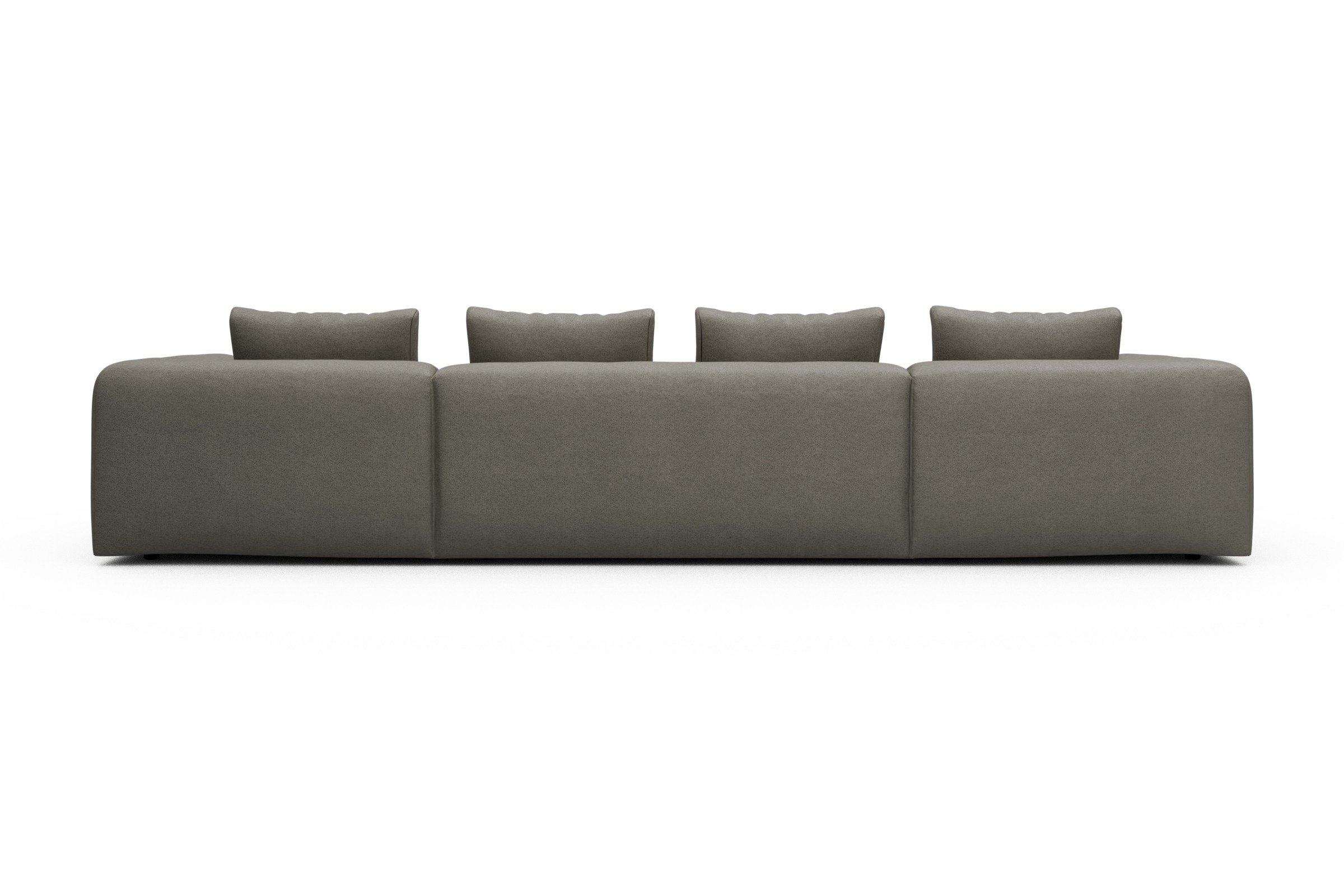 Wohnlandschaft Fred mit 2-Sitzer und Chaiselongue beidseitig Denari-Warm-Grey