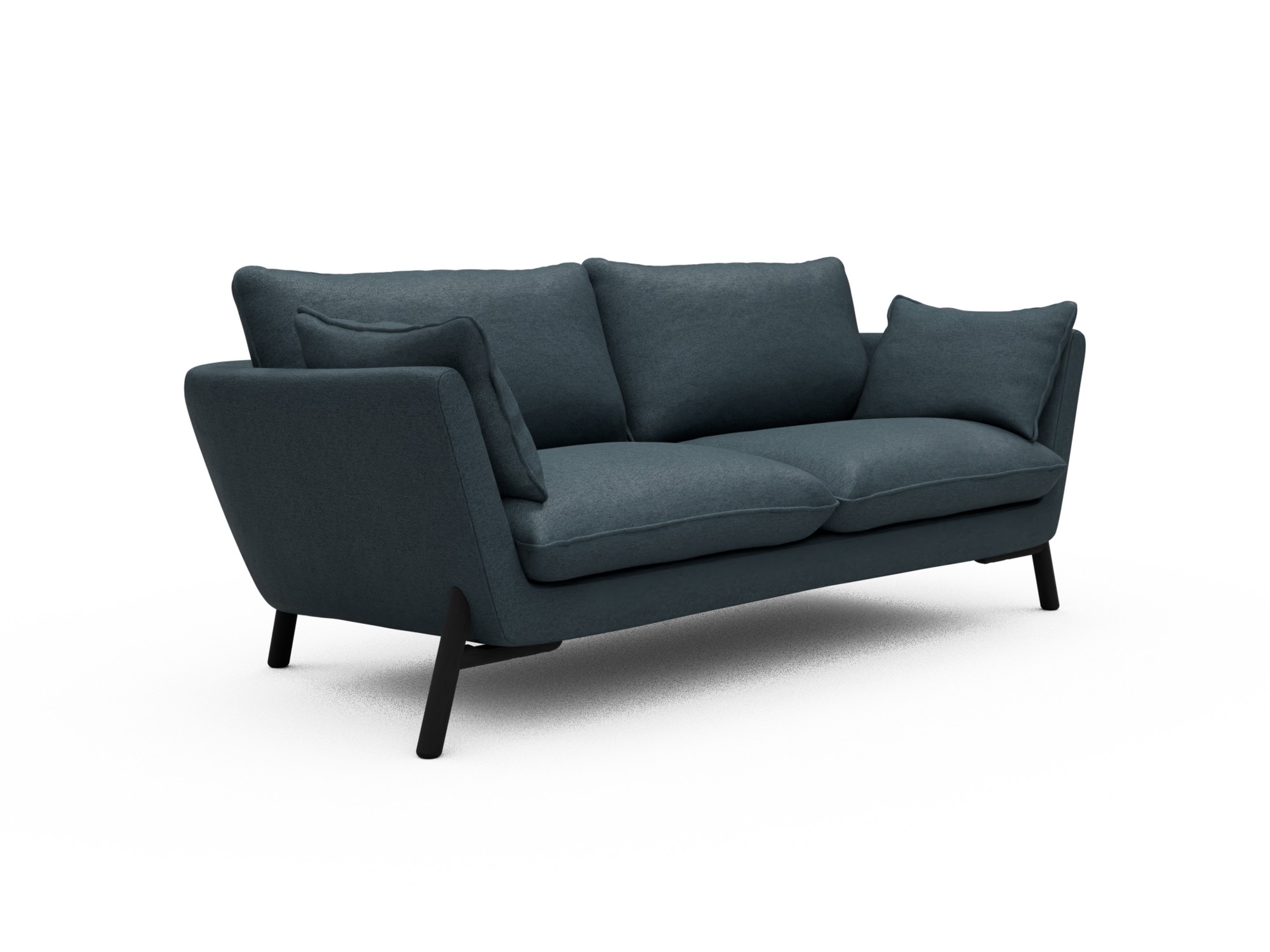 Skandi Home Sofa Emil 2-Sitzer Beinfarbe Eiche Schwarz Denari-Royal-Blue moebelfaktor