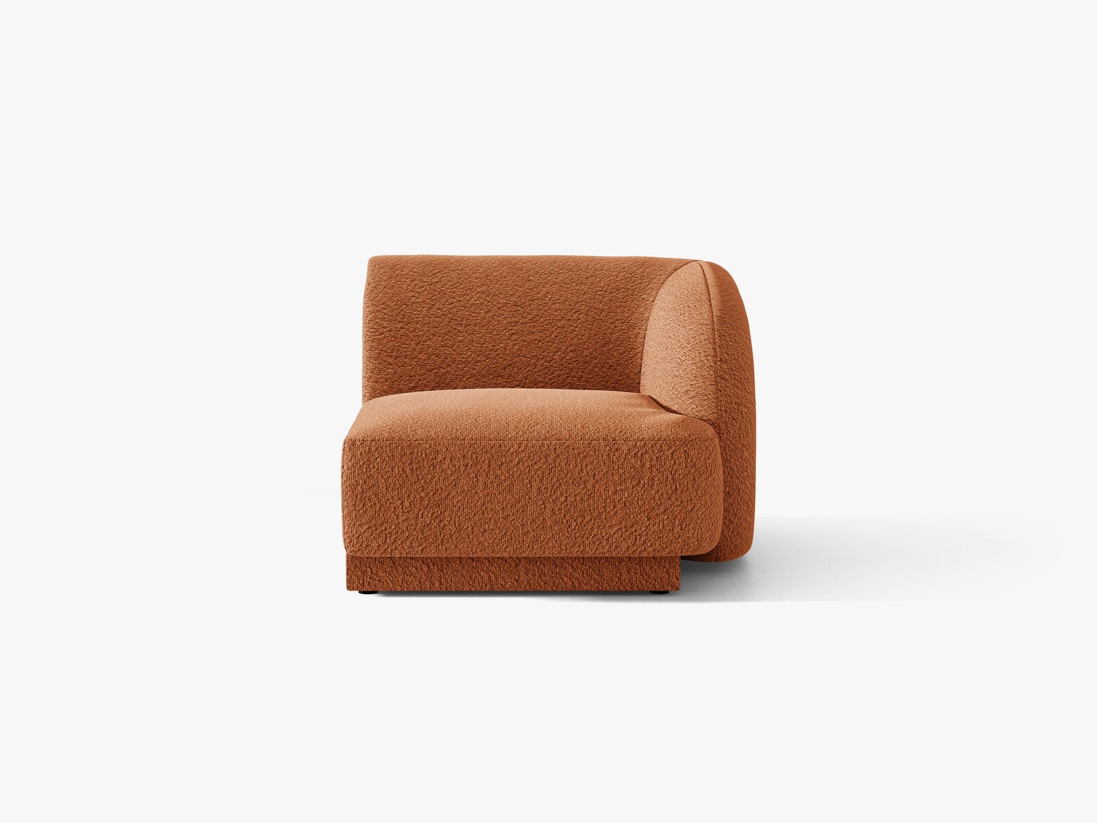 Micadoni Eckmodul Miley 1-Sitzer Boucle Baloo Terrakotta Rechts