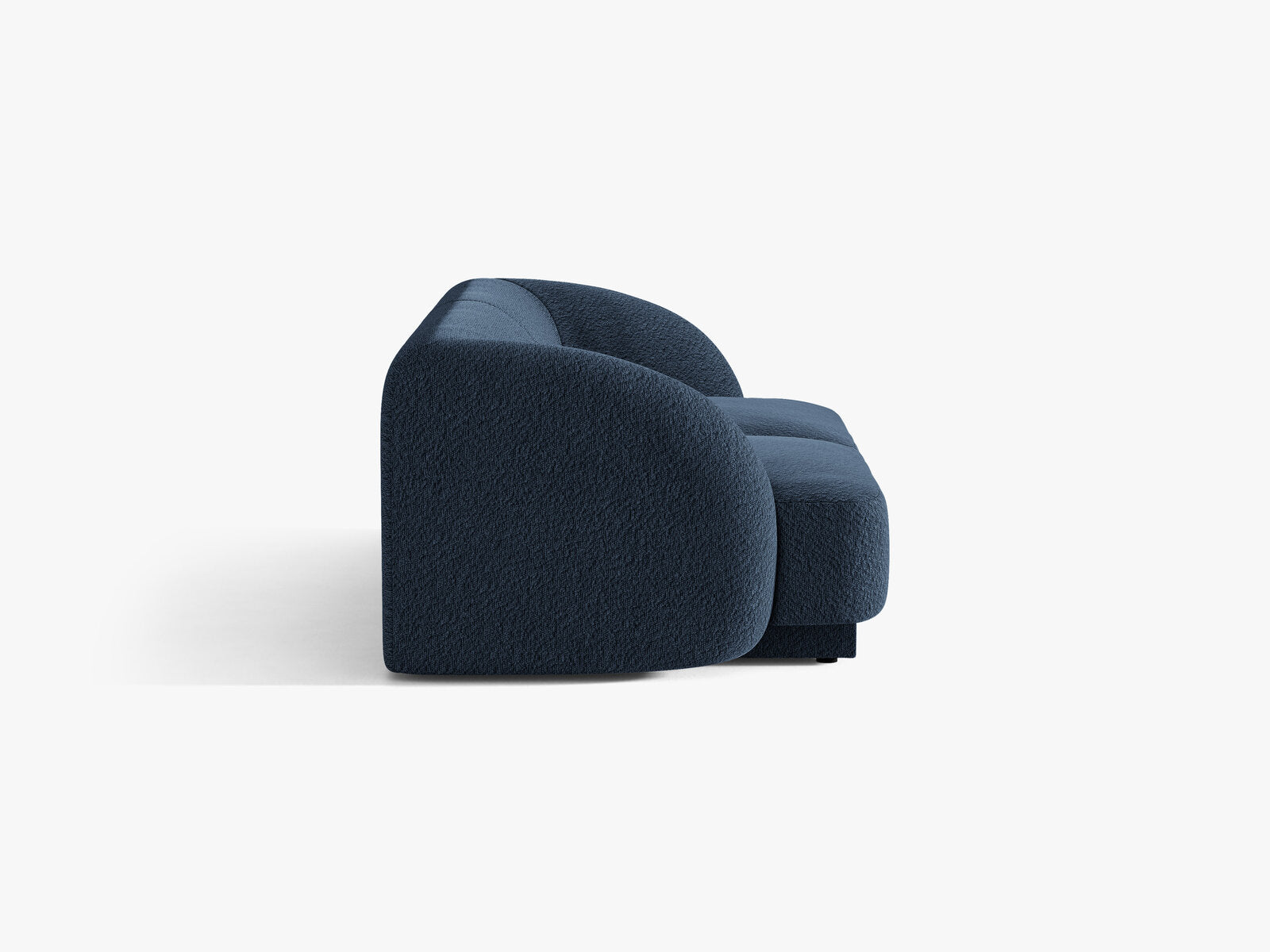 Micadoni Sofa Miley 2-Sitzer Boucle Baloo Dunkelblau