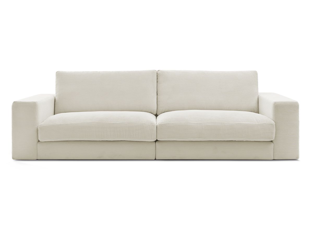 Bobochic Leonard Sofa 3-Sitzer 274 × 109 cm Strukturstoff Beige