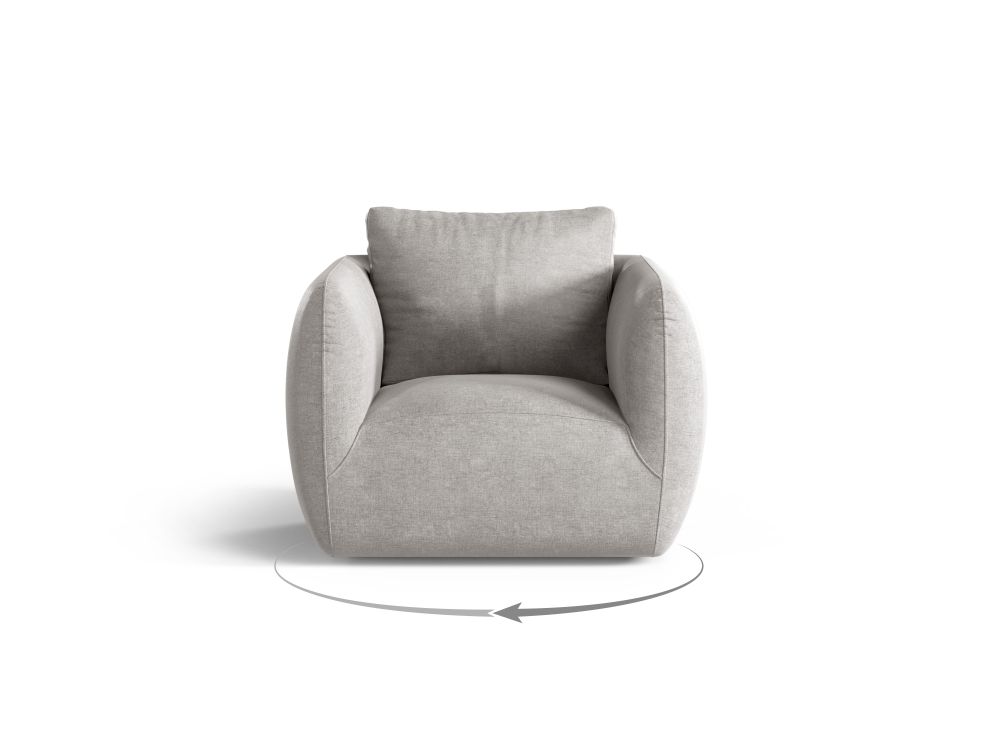 Cosmopolitan Design Sessel Nimes Strukturierter Stoff Wind Hellgrau