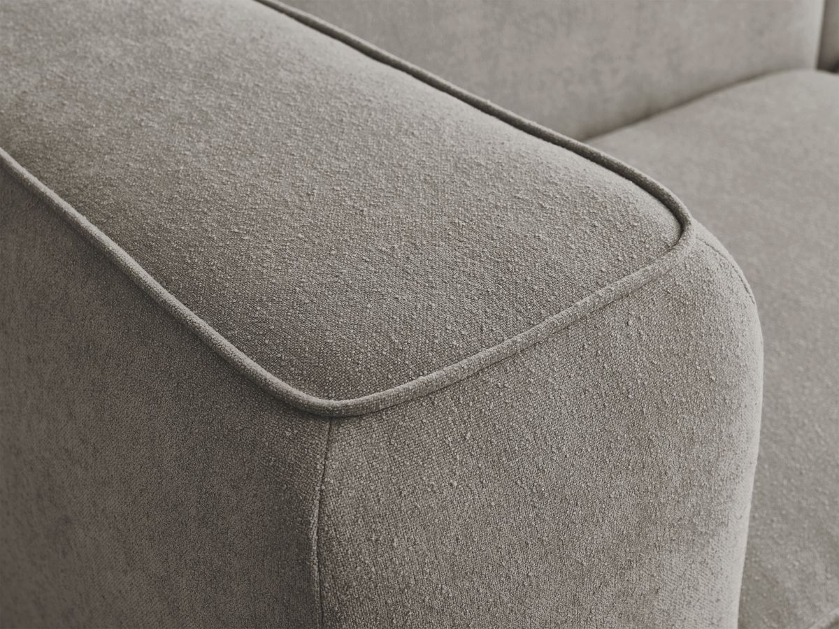 Bobochic Zephyr Ecksofa 260 × 165 cm Strukturstoff Taupe Ecke rechts