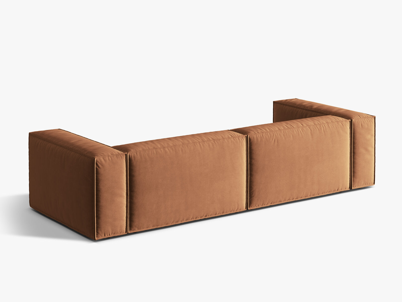 Micadoni Sofa Nuria 5-Sitzer Samt Honig