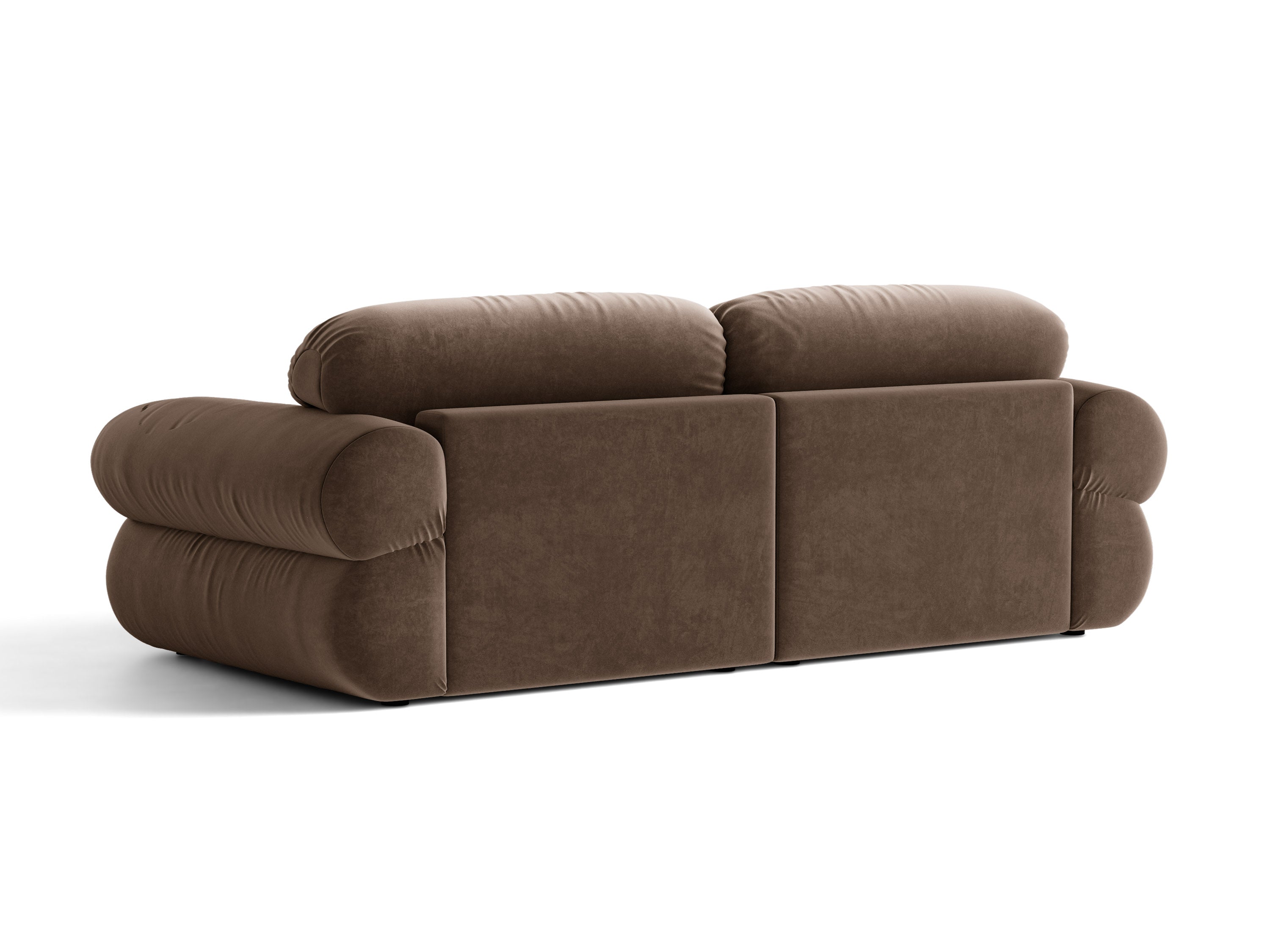 Micadoni Ophelia Sofa 3-Sitzer Samt Salvador Schokolade