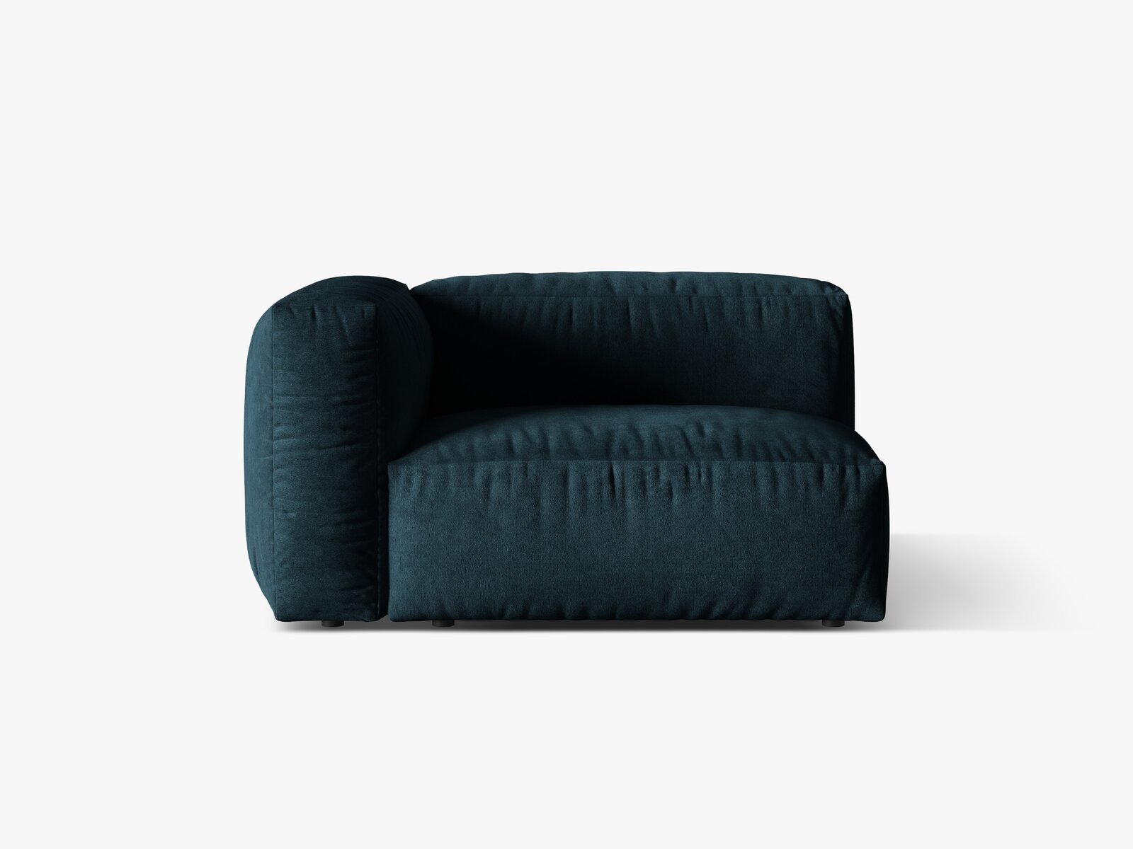 Micadoni Eckmodul Martina 1-Sitzer Links Samt Vogue Tiefes Petrol