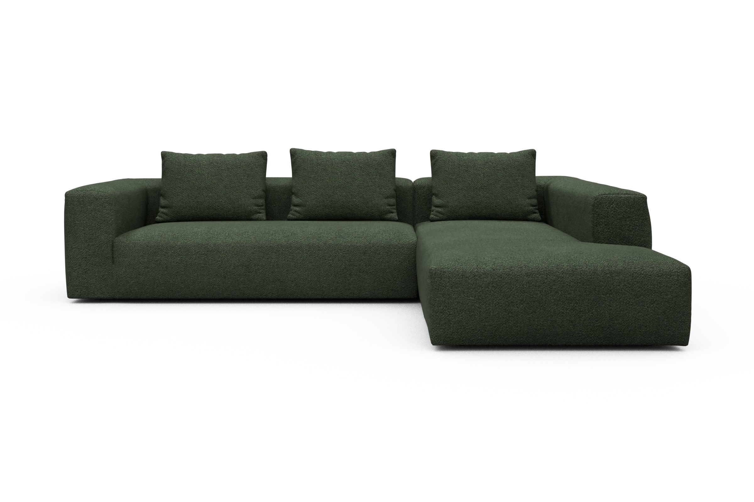 Skandi Home Ecksofa Fred Relax-Ecke rechts mit 2,5-Sitzer Vanora-Deep-Green moebelfaktor