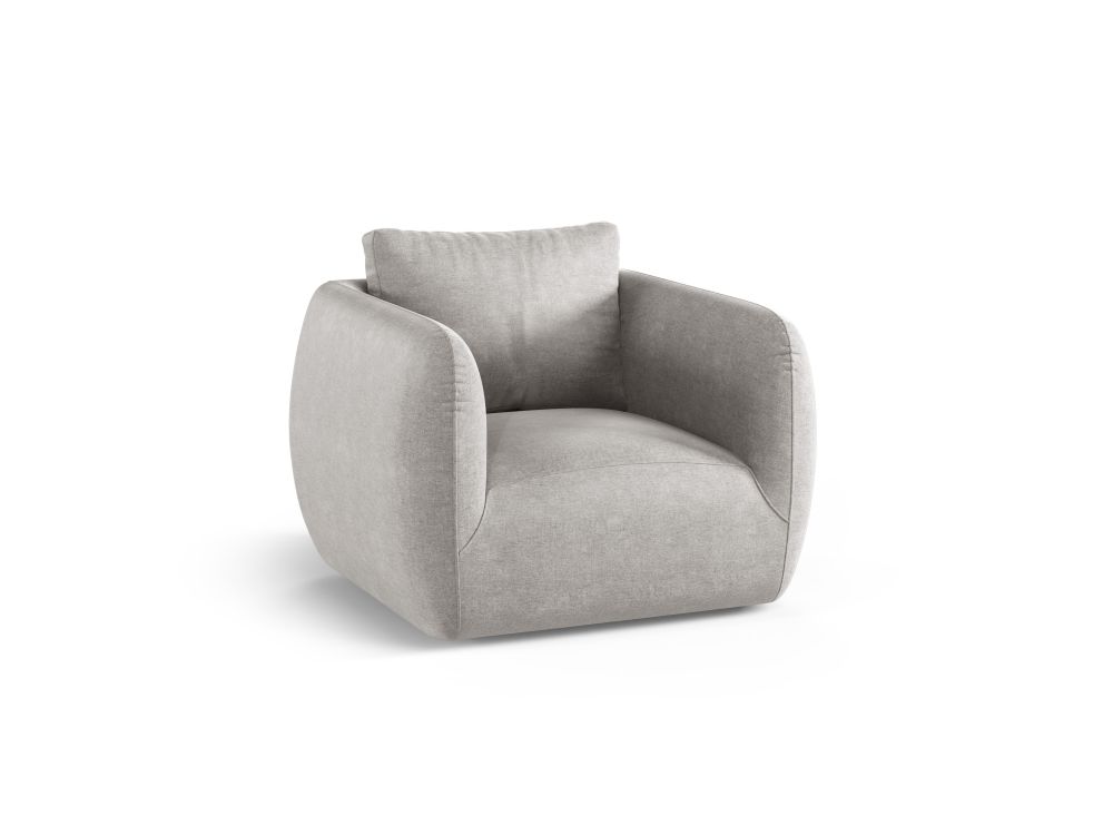 Cosmopolitan Design Sessel Nimes Strukturierter Stoff Wind Hellgrau