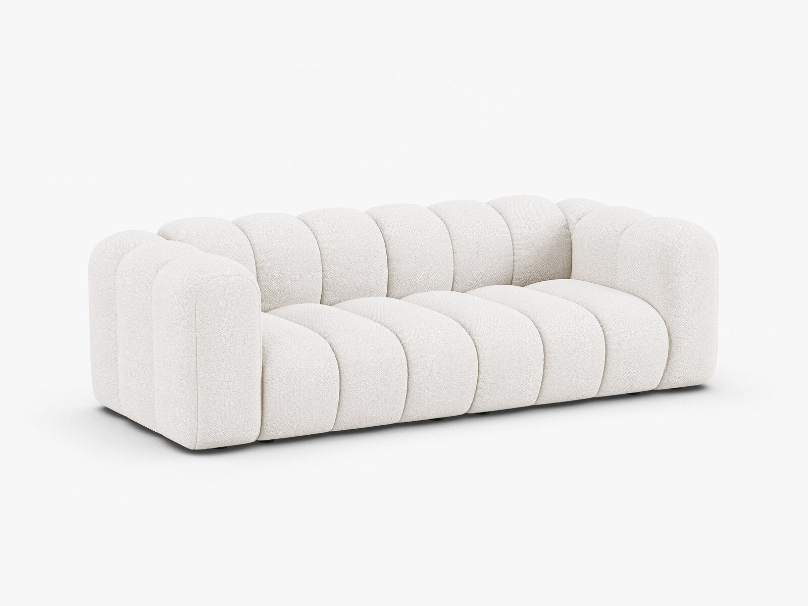 Micadoni Sofa Lupine 3-Sitzer Boucle Baloo Weiß