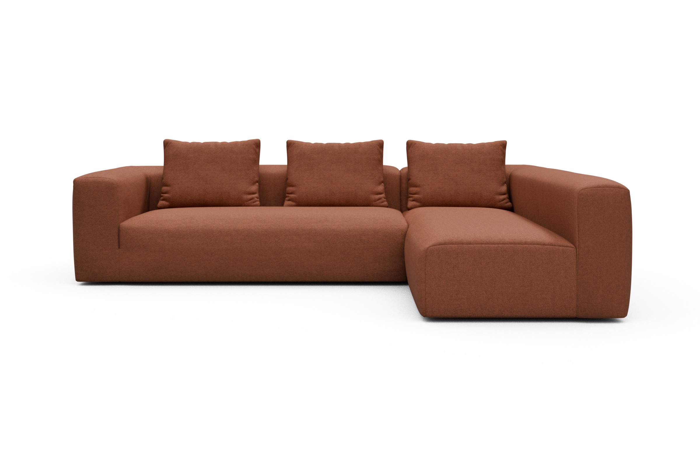 Skandi Home Ecksofa Fred 2x 2,5-Sitzer rechts offen Weda-Rust moebelfaktor