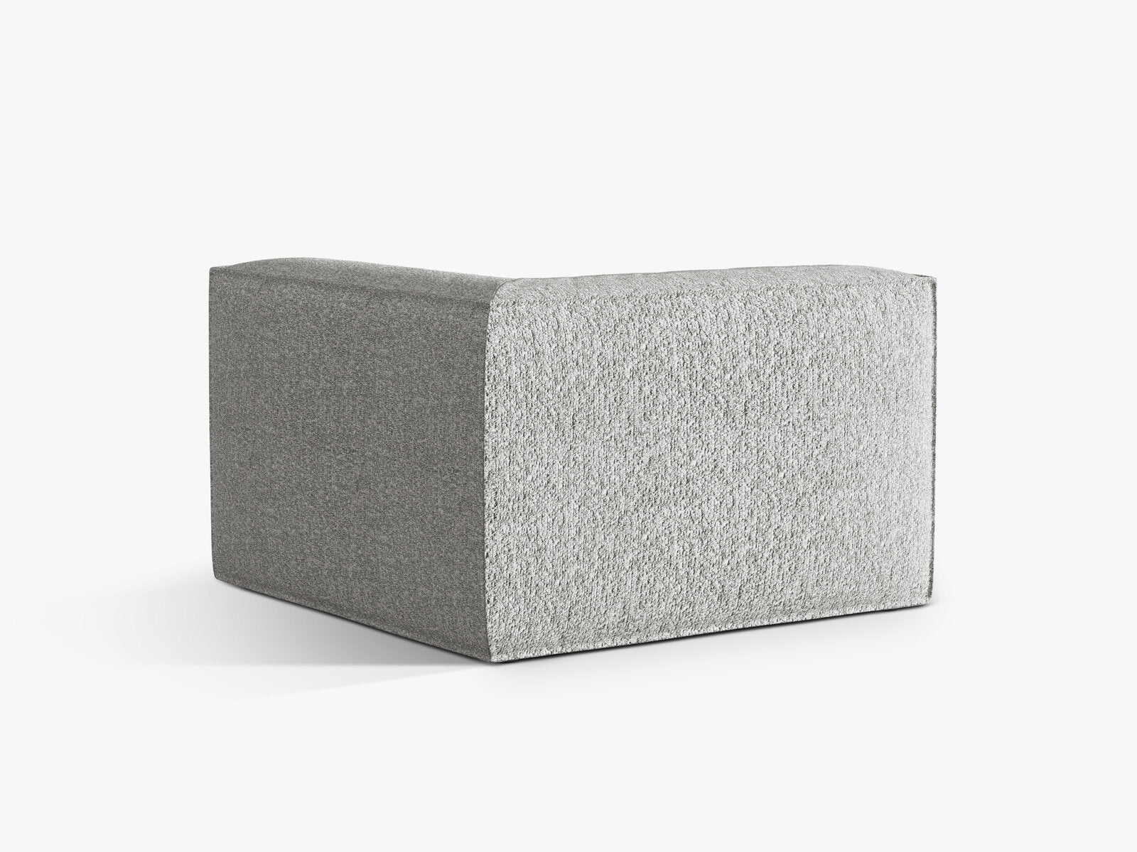 Micadoni Eckmodul Nuria 1-Sitzer Boucle Silber