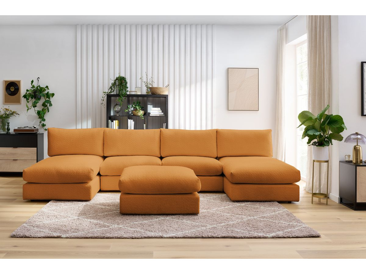 Bobochic Paris Wohnlandschaft Bouclé-Stoff Gelb