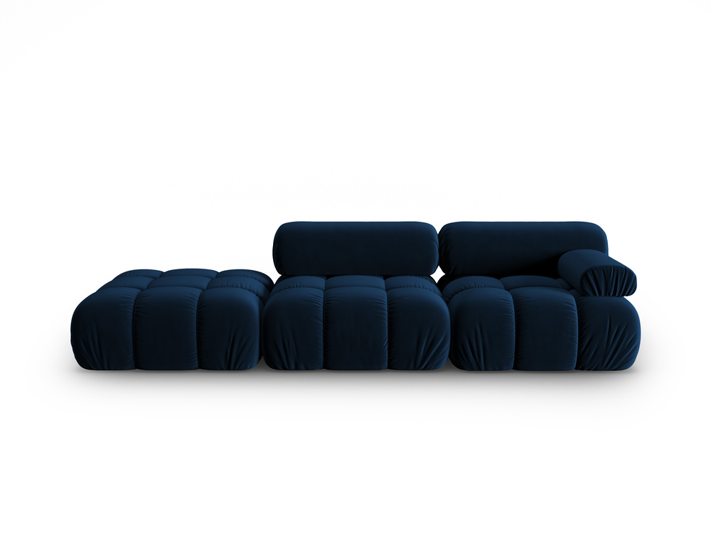 Cosmopolitan Design Modulares Sofa Cortina 4-Sitzer Samt Bluvel Königsblau Links