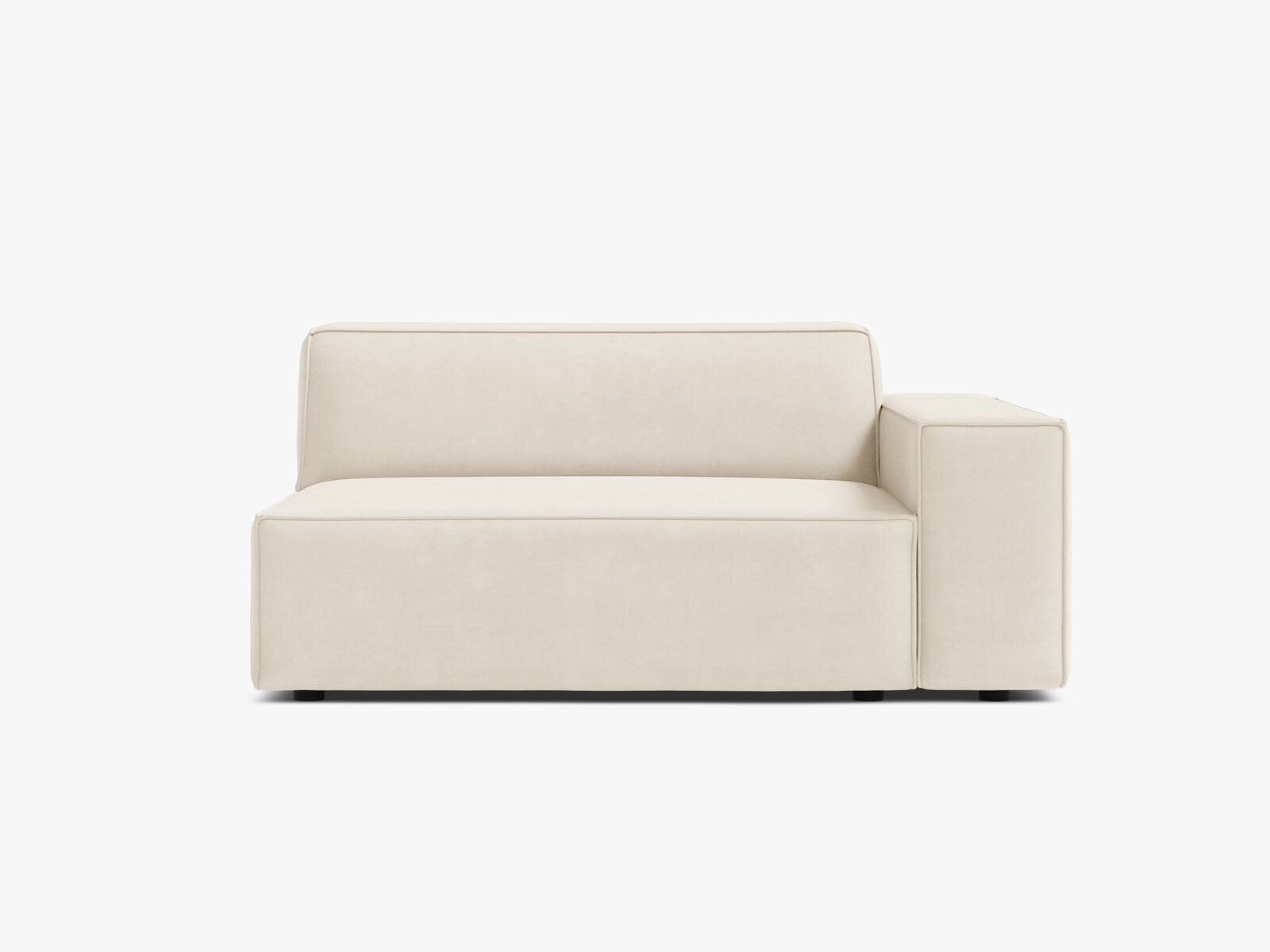 Micadoni Jodie Sofamodul XL Rechts Samt Bluvel Helles Beige