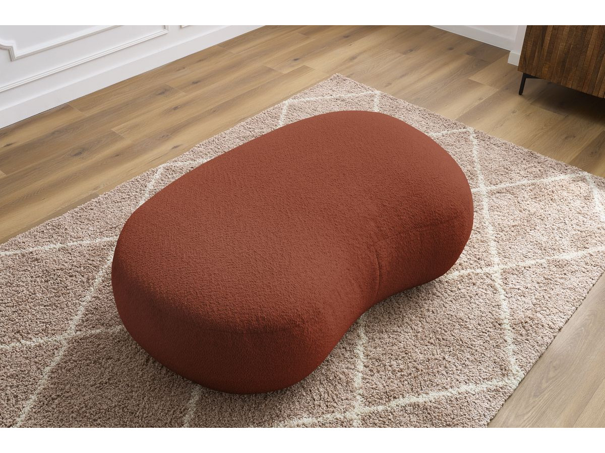 Bobochic Saint-germain Pouf Bouclé-Stoff Orange