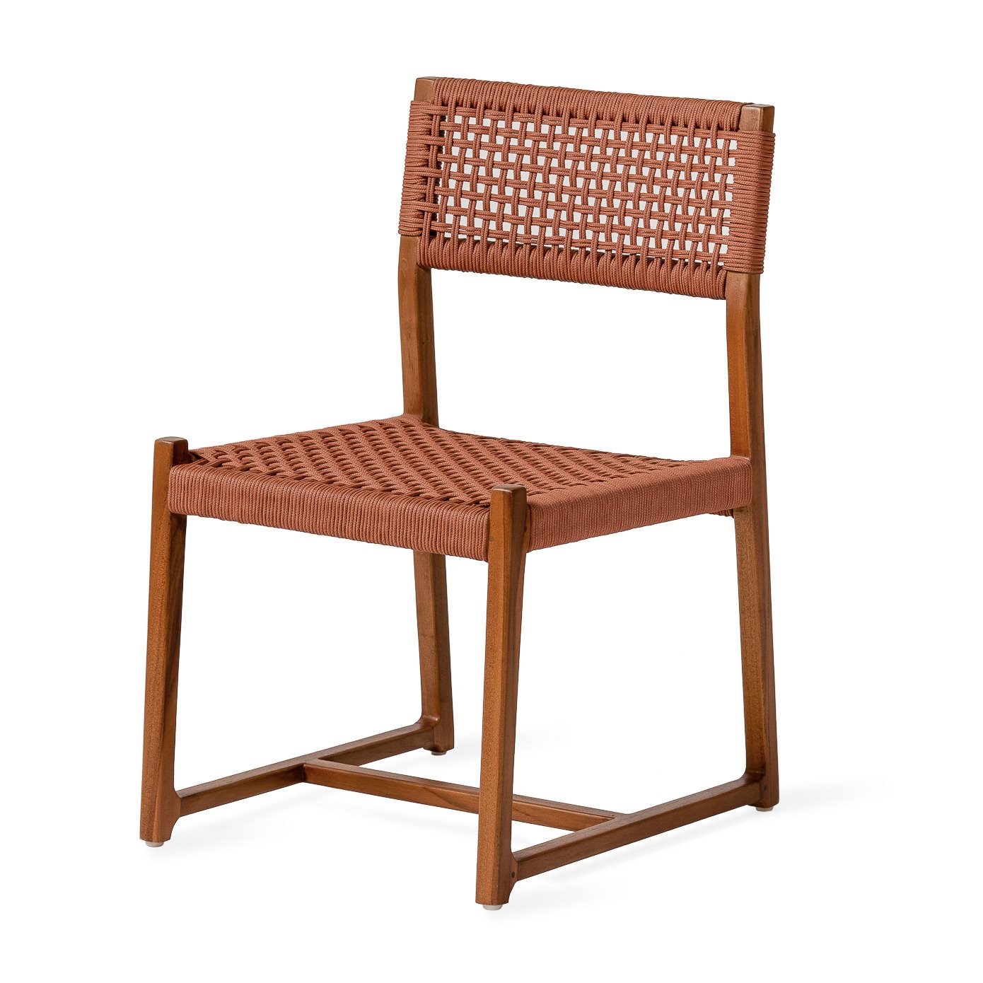 Jesper Home Outdoor-Stuhl Kuwana Cinnamon-Weave Gestell Bernstein