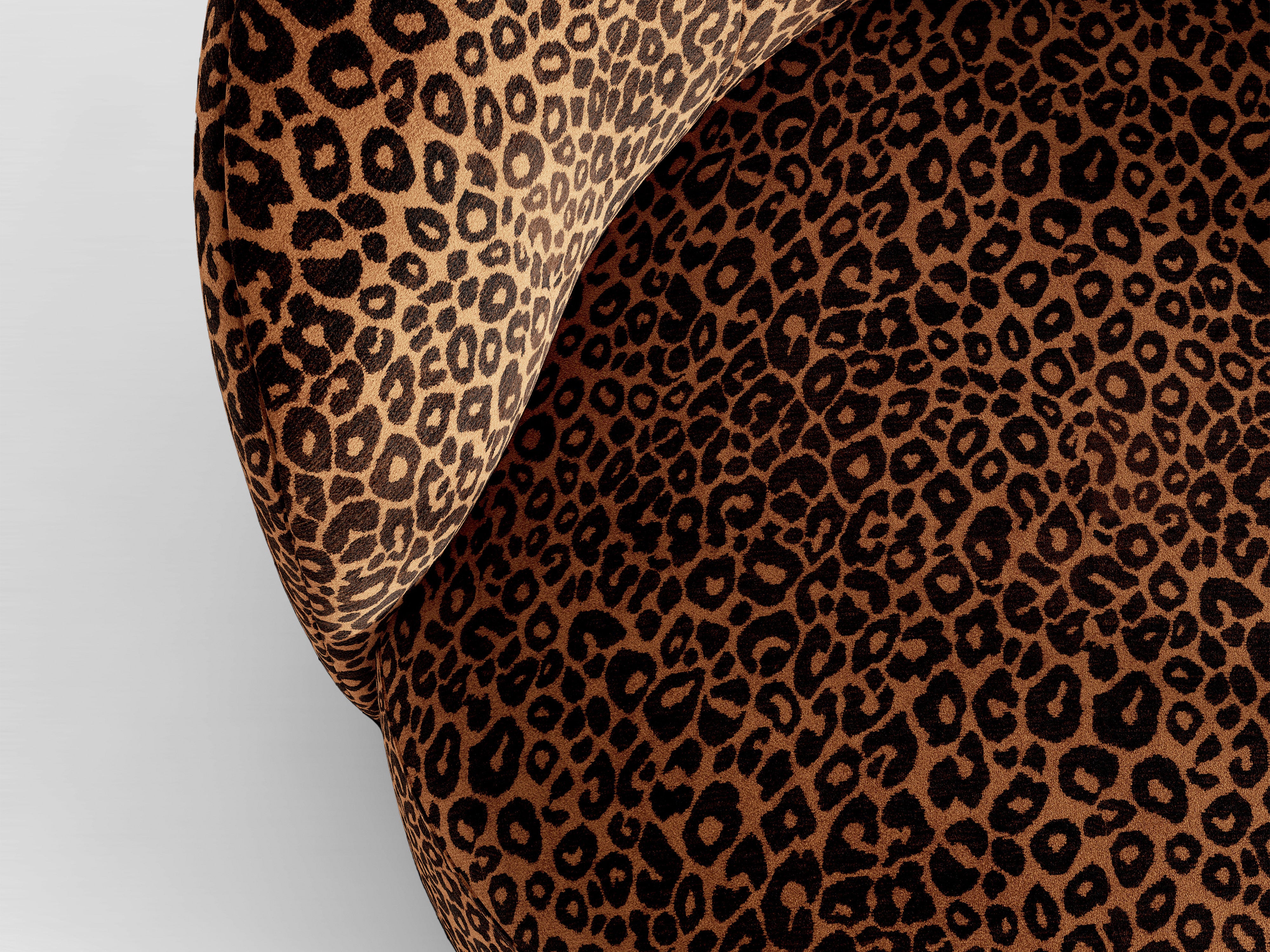 Micadoni drehbarer Sessel Letizia kleine Version Chenille Wild Honig