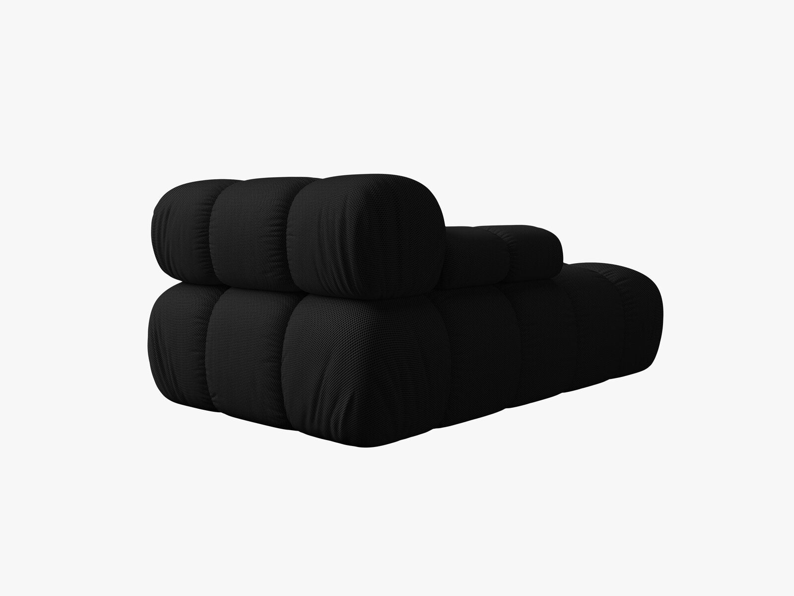 Micadoni Recamiere Bellis Links 3D-Stoff Sonic Schwarz