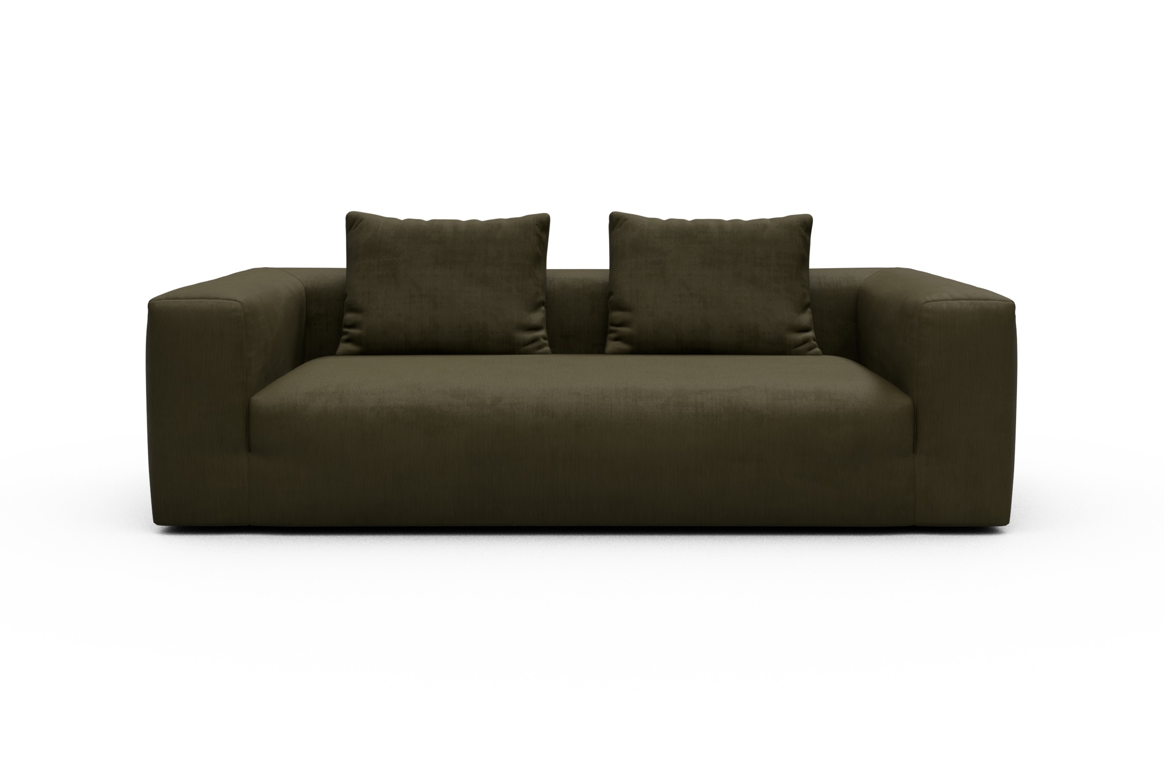Skandi Home Sofa Fred 3-Sitzer Cordufine-Pine-Green moebelfaktor