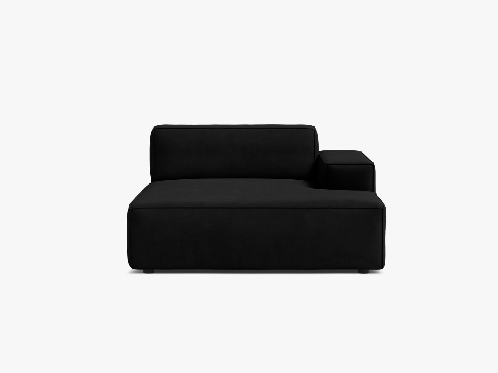 Micadoni Jodie Chaiselongue Rechts Samt Bluvel Schwarz