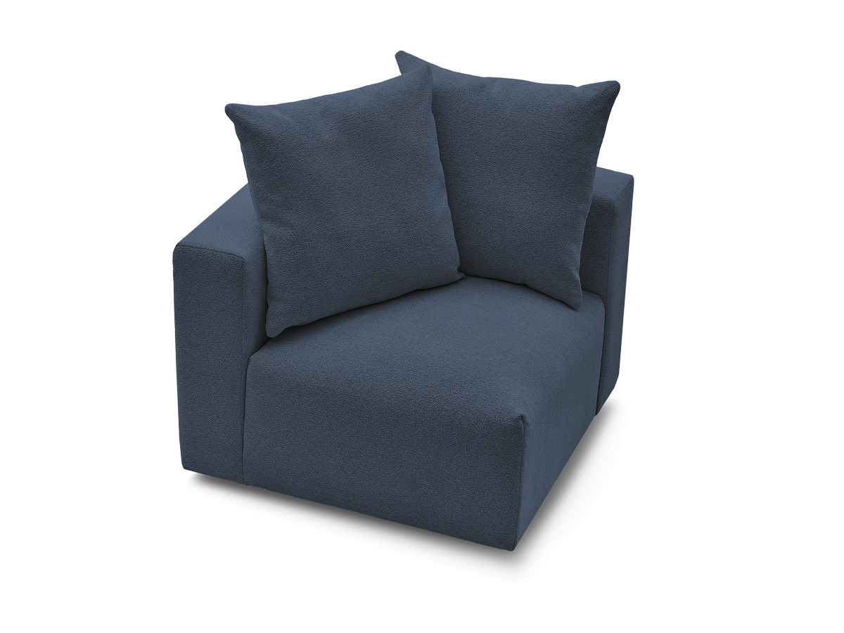 Bobochic Voltaire Eckmodul Melange-Stoff Dunkelblau Ecke links